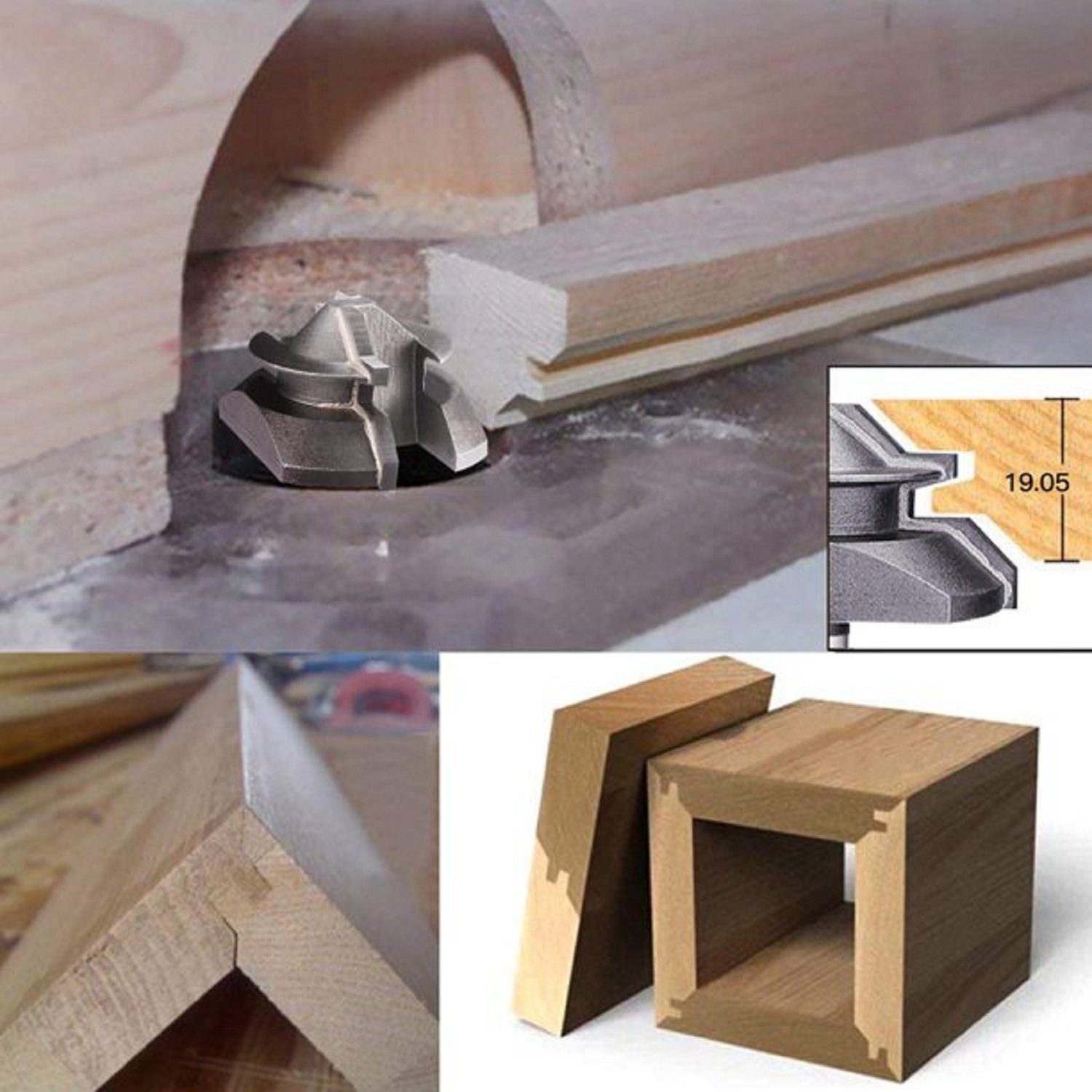 TACKLIFE Maniküre-Pediküre-Set, 4-tlg., 4tlg 1/4-Zoll Schaft Feder Fräser Bit