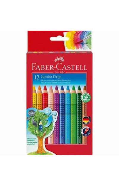 Faber-Castell Buntstift FABER-CASTELL Buntstifte farbsortiert, (Packung, 12-tlg., 1 Pack = 12 St), Jumbo GRIP