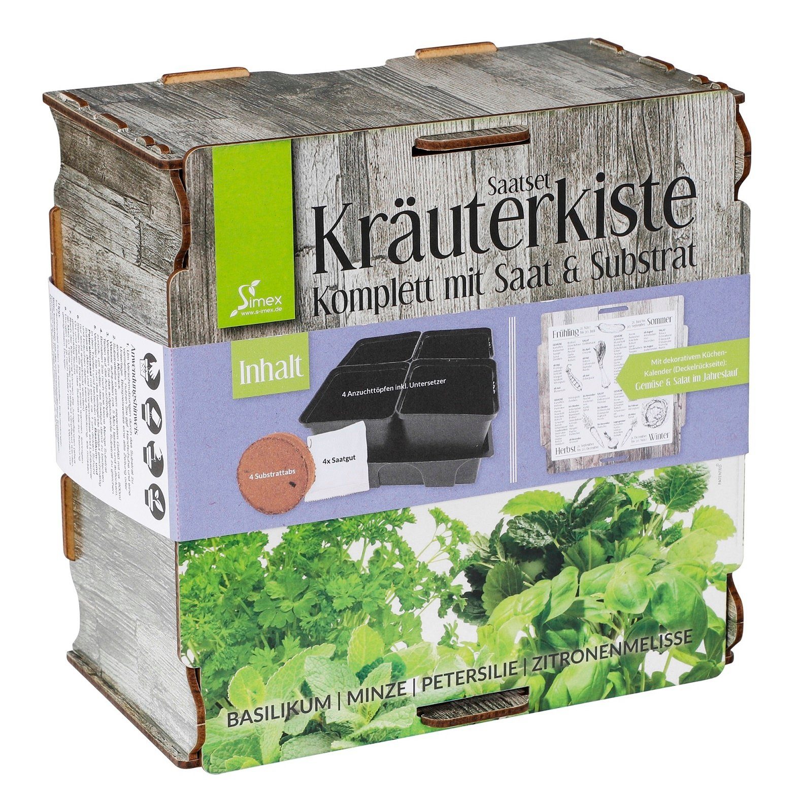 GartenHero Kräutertopf Kräuterkiste Substrat Saatgut Küchenkräuter Kräuter günstig online kaufen