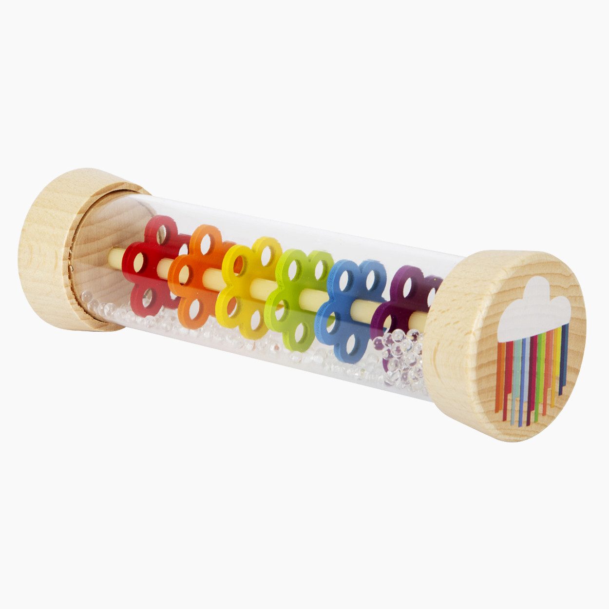 small foot GmbH & Co. KG Spielzeug-Musikinstrument Regenmacher Regenbogen, (set, 1 tlg., packung), Instrument für die musikalische Früherziehung
