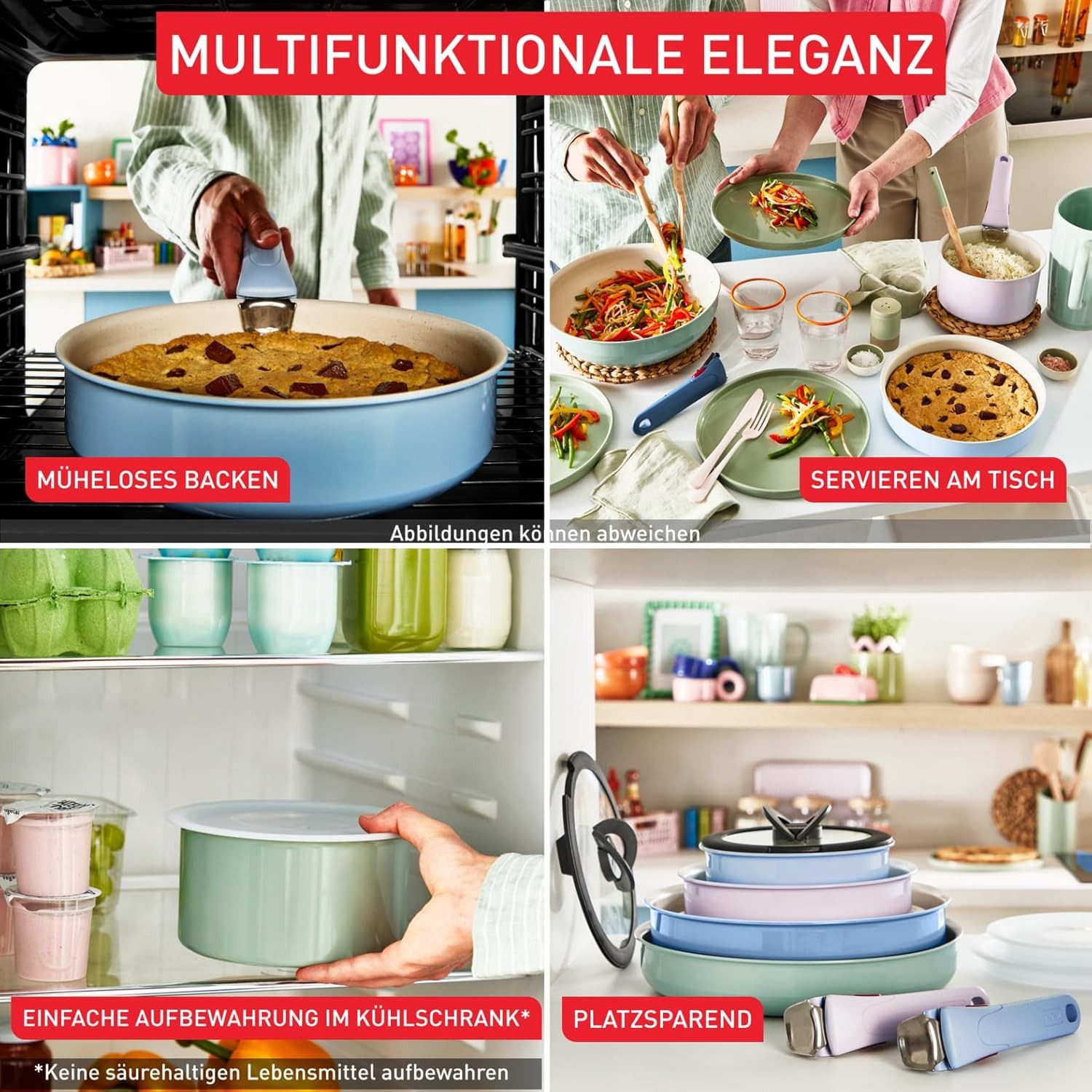 Tefal Topf-Set Tefal Kochgeschirr-Set Ingenio Serenity 11-teilig, (11-tlg)
