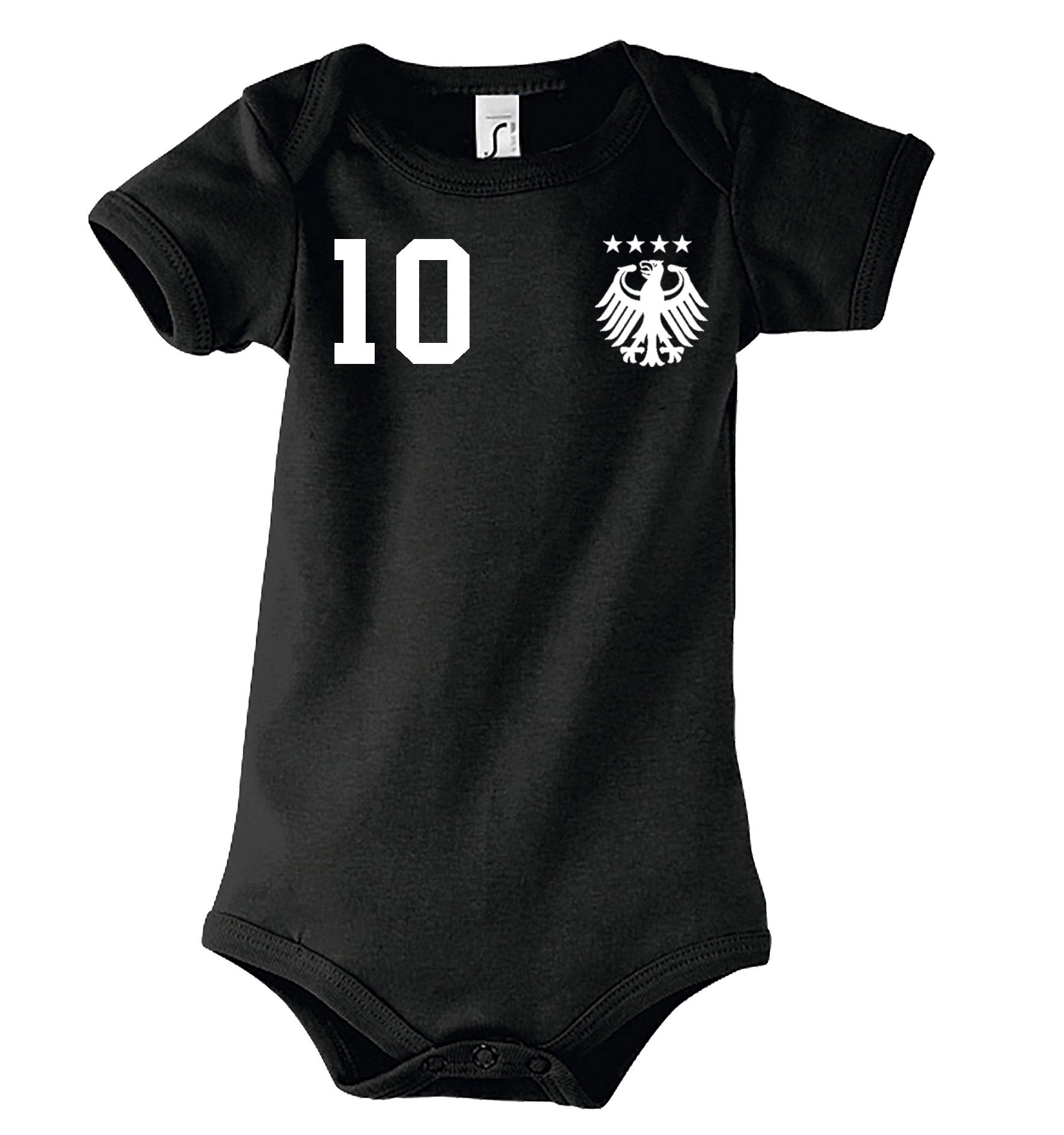 Deutschland Strampler Baby Kinder mit Kurzarmbody Motiv Designz Body trendigem Schwarz Youth