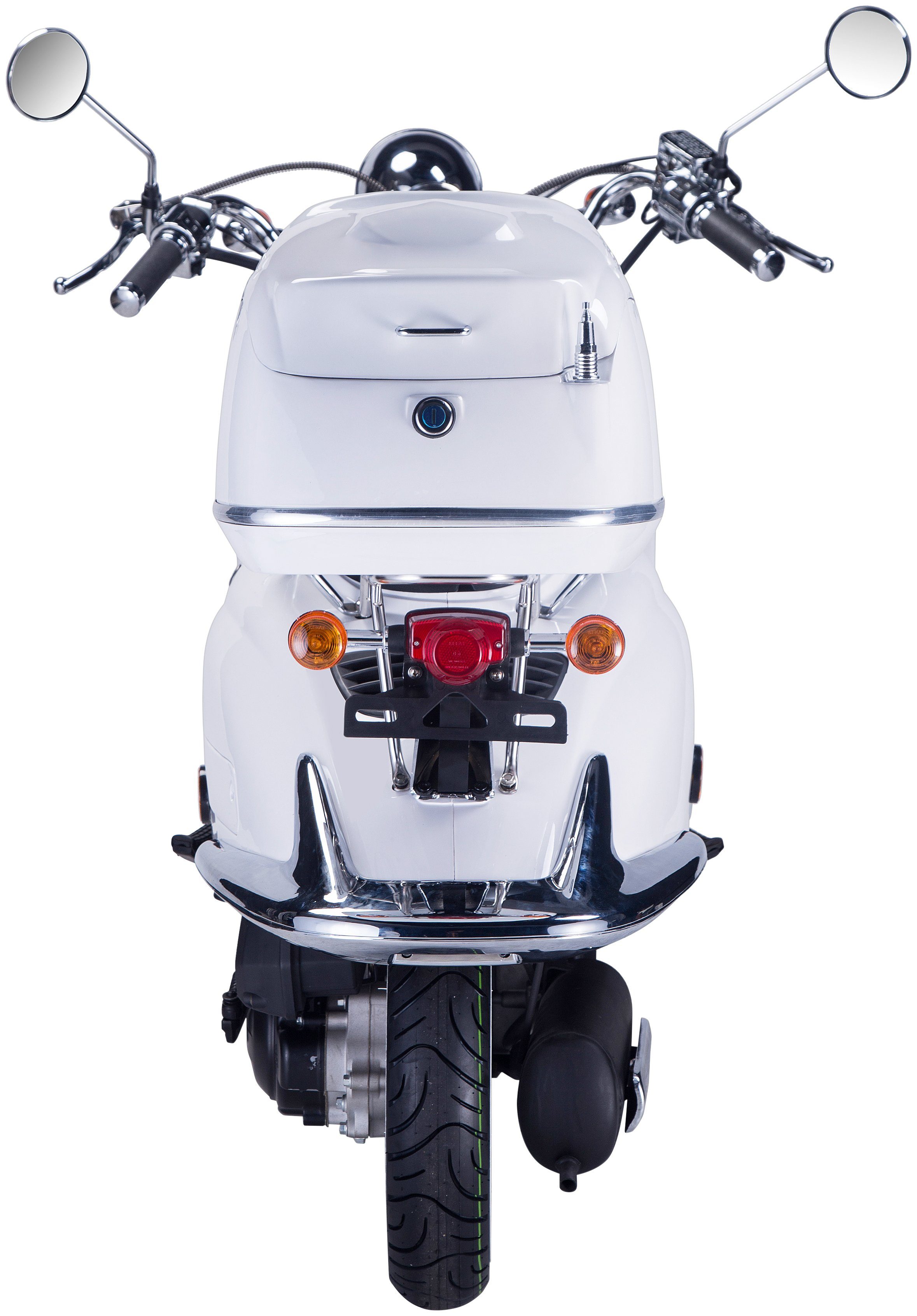 GT UNION Motorroller mit Strada, 5, (Set), weiß ccm, Topcase km/h, 125 85 Euro