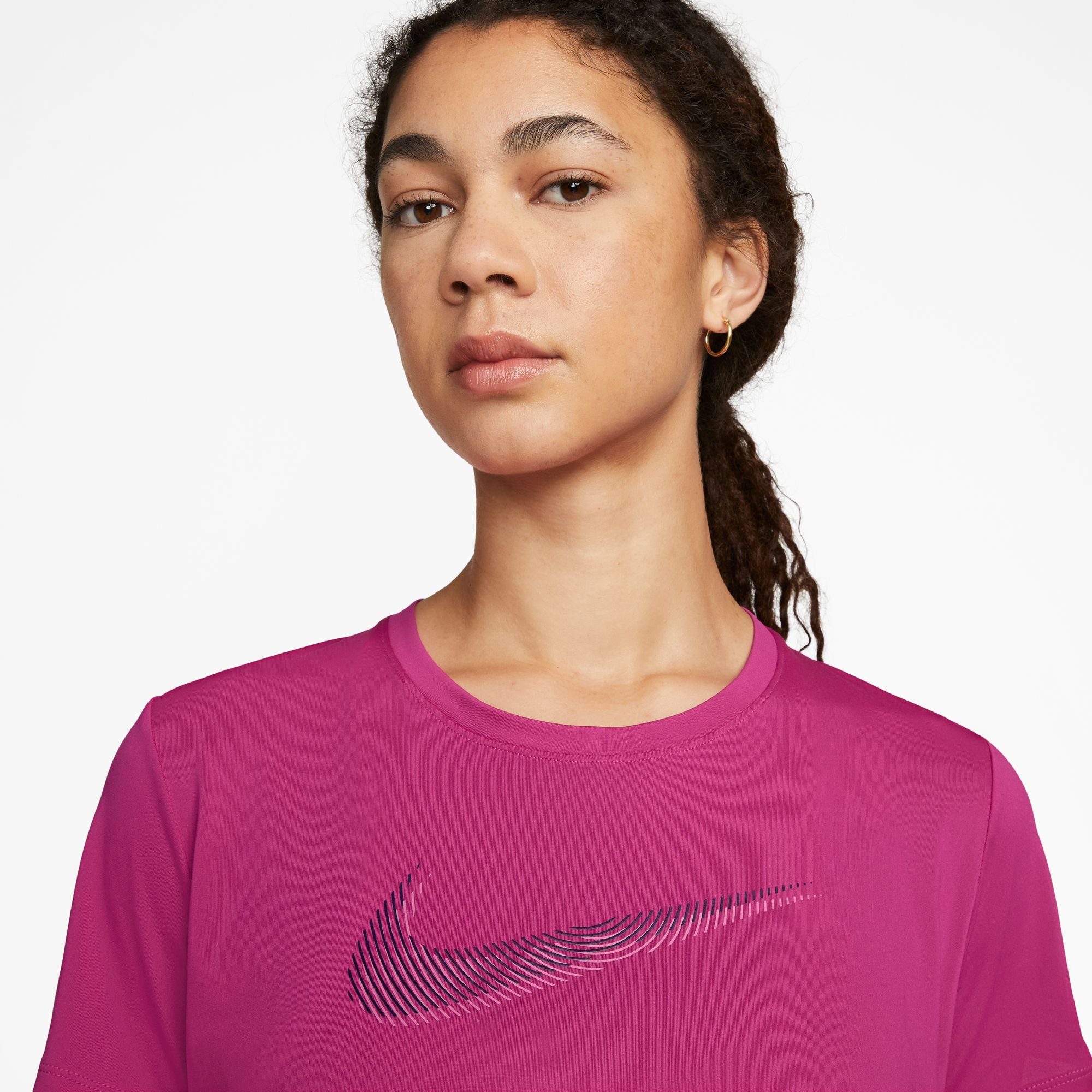 FIREBERRY/FIREBERRY SHORT-SLEEVE WOMEN'S RUNNING TOP DRI-FIT Laufshirt SWOOSH Nike