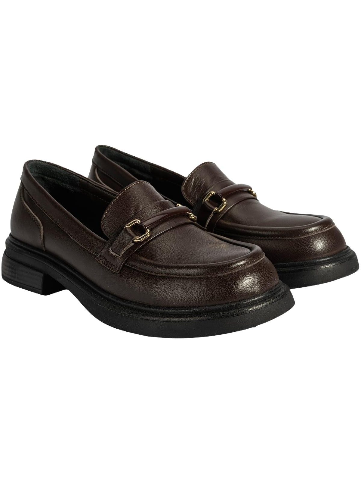 Damen-Slipper – Obermaterial aus Lackleder, Textilfutter, flacher Abs Loafer