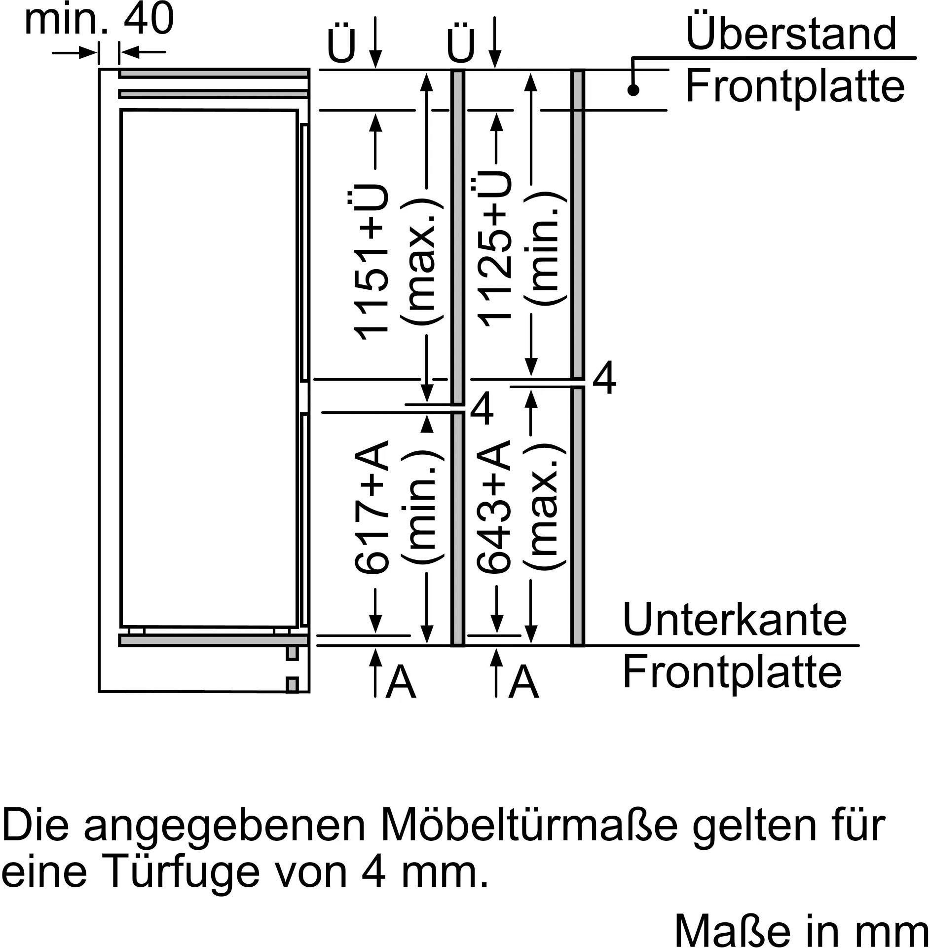 177,2 Einbaukühlgefrierkombination KI5872FE0, breit cm NEFF cm hoch, 54,1