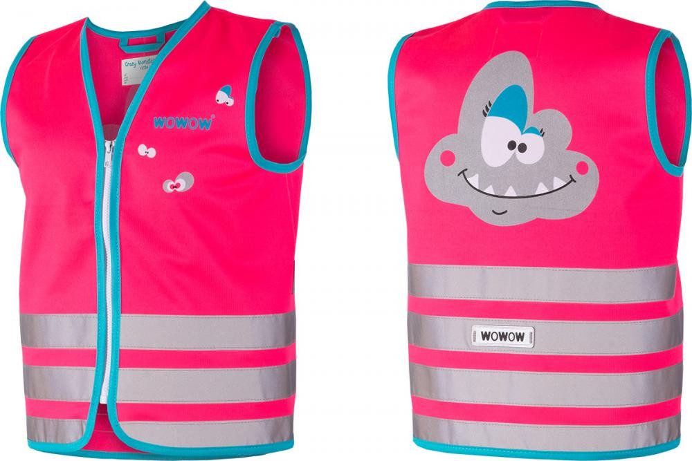 WOWOW Warnweste Wowow Sicherheitsweste Crazy Monster Jacket für Kinder Größe S pink