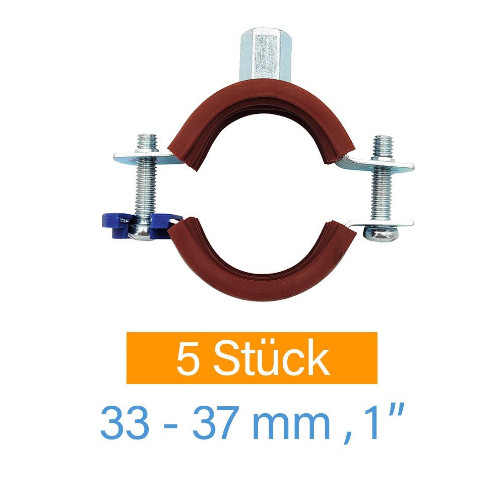 Symbionet Rohrschelle 5 x Zoll - Solar mm 37 1 33 Schraubrohrschelle Ø