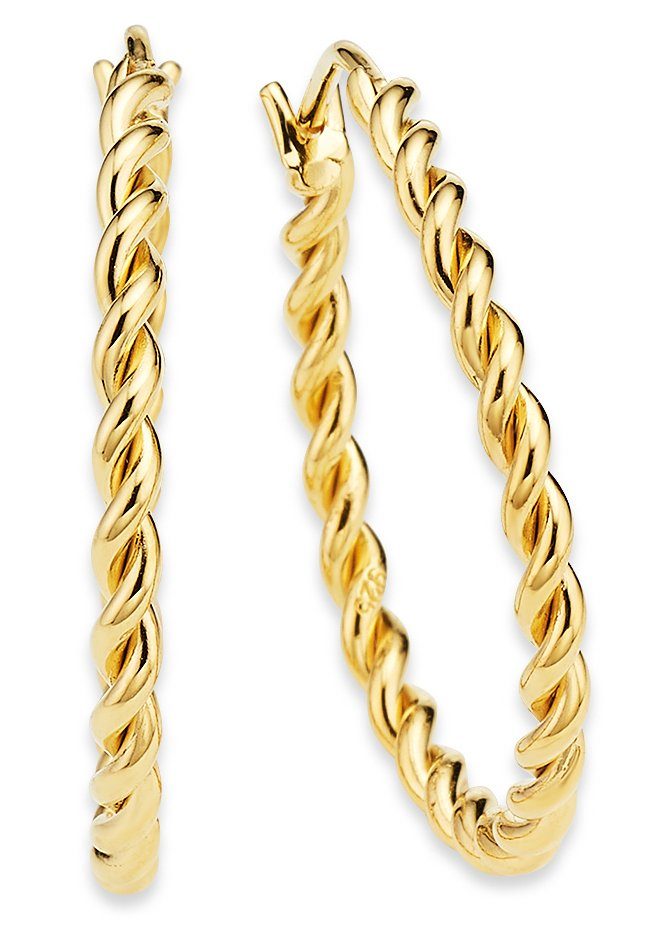 Paar Creolen Schmuck Geschenk Silber 925 Ohrschmuck Ohrringe