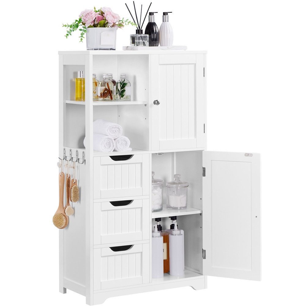 Yaheetech Hochschrank Badezimmerschrank Badschrank Badkommode mit Höhenvers günstig online kaufen