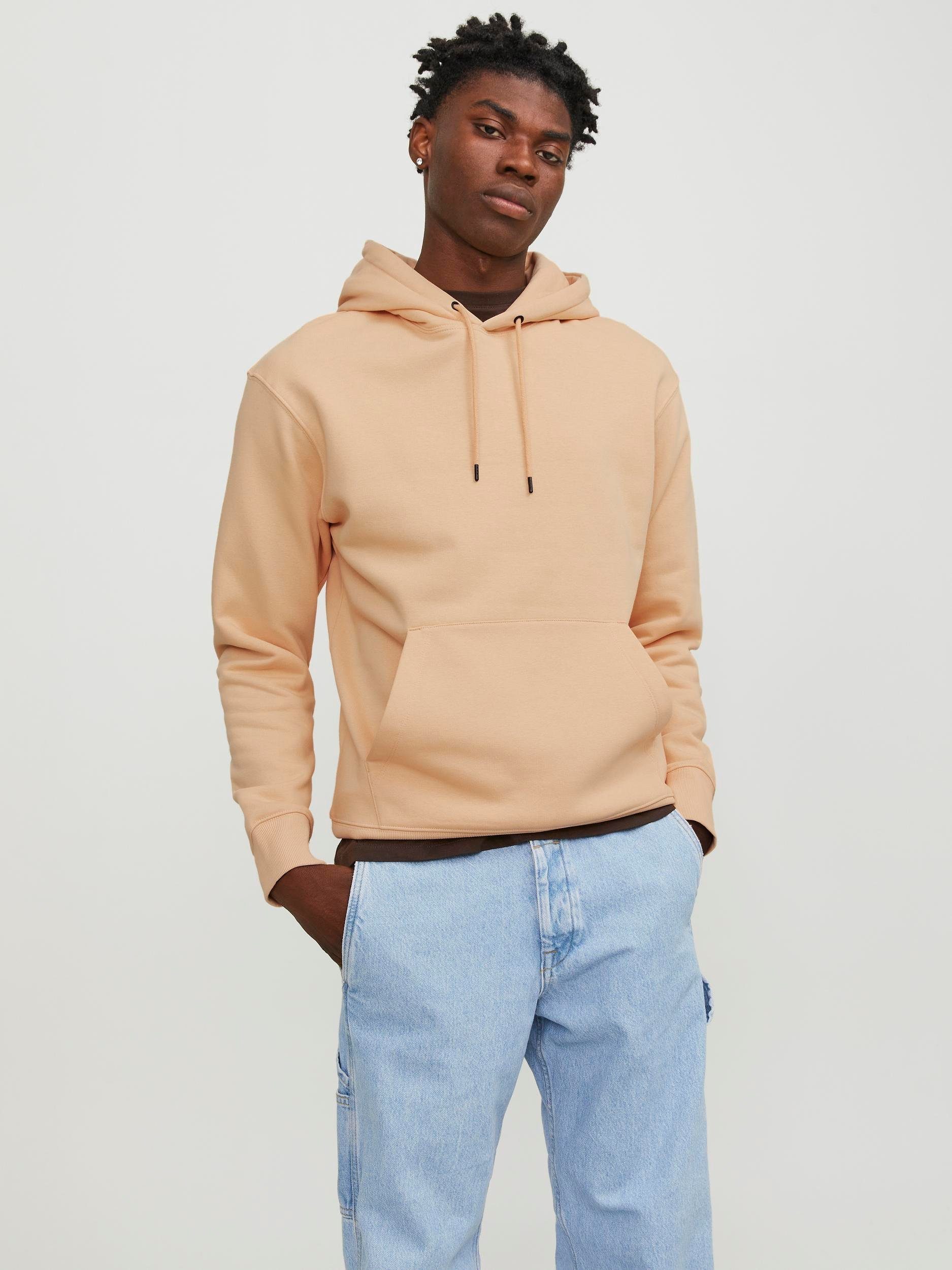 & Jack Jones Kapuzensweatshirt HOOD apricot JJESTAR ice SWEAT NOOS BASIC