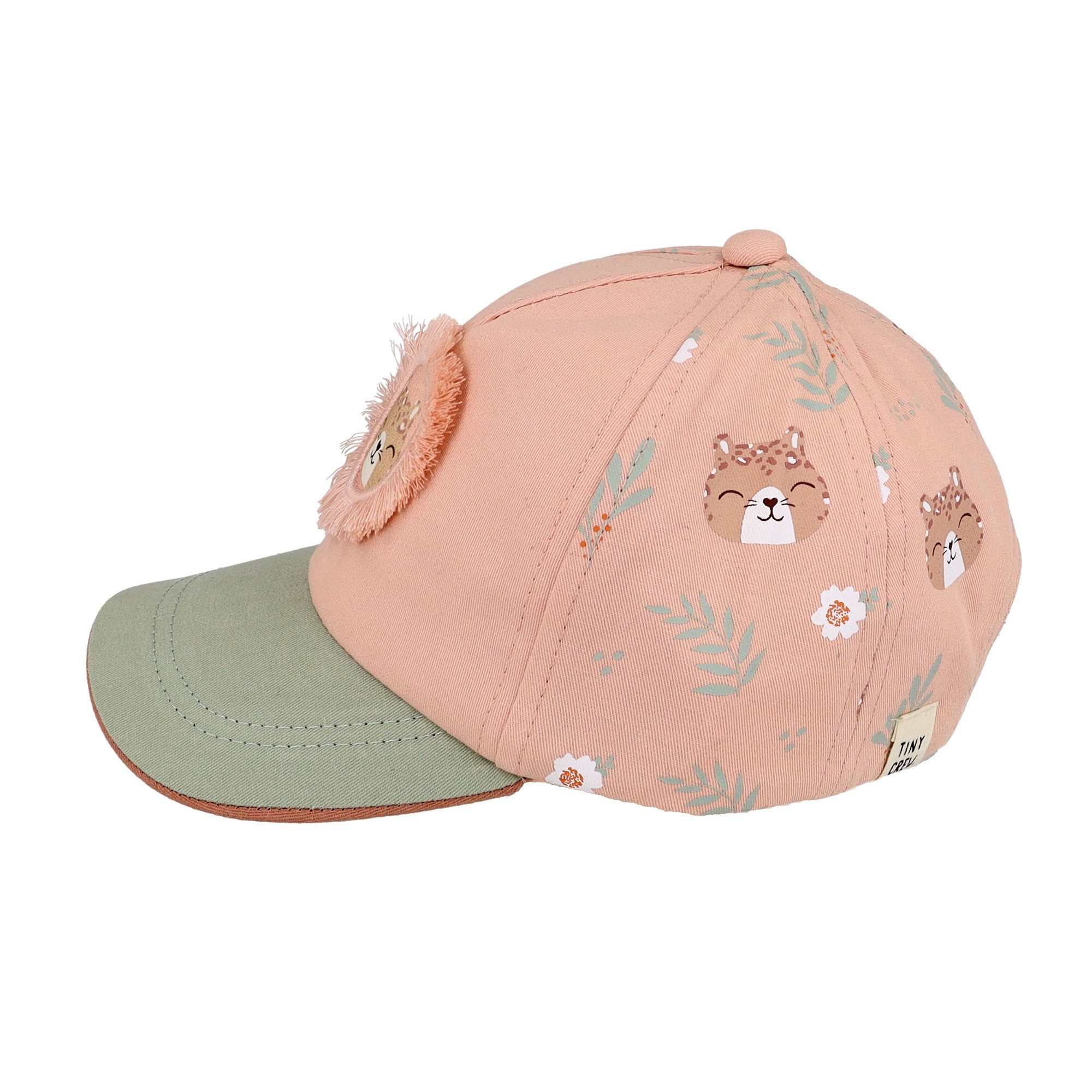 MAXIMO Baseball Cap (1-St) Rosa,Tiger-Motiv, Basecap, Klettverschluss, Kleinkind Mädchen