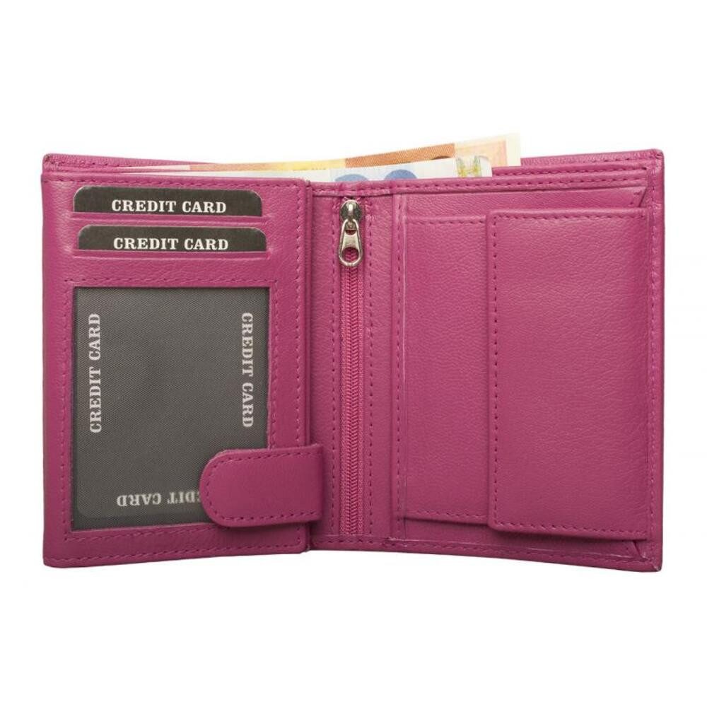 Geldbörse Geldbörse Nappa-Leder Kombibörse Pink (1-tlg) günstig online kaufen