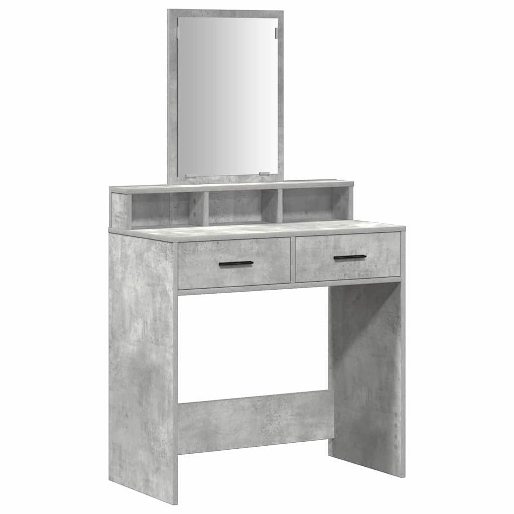 vidaXL Schminktisch Schminktisch Beton Grau 79 x 41 x 140 cm Holzwerkstoff (1-St)