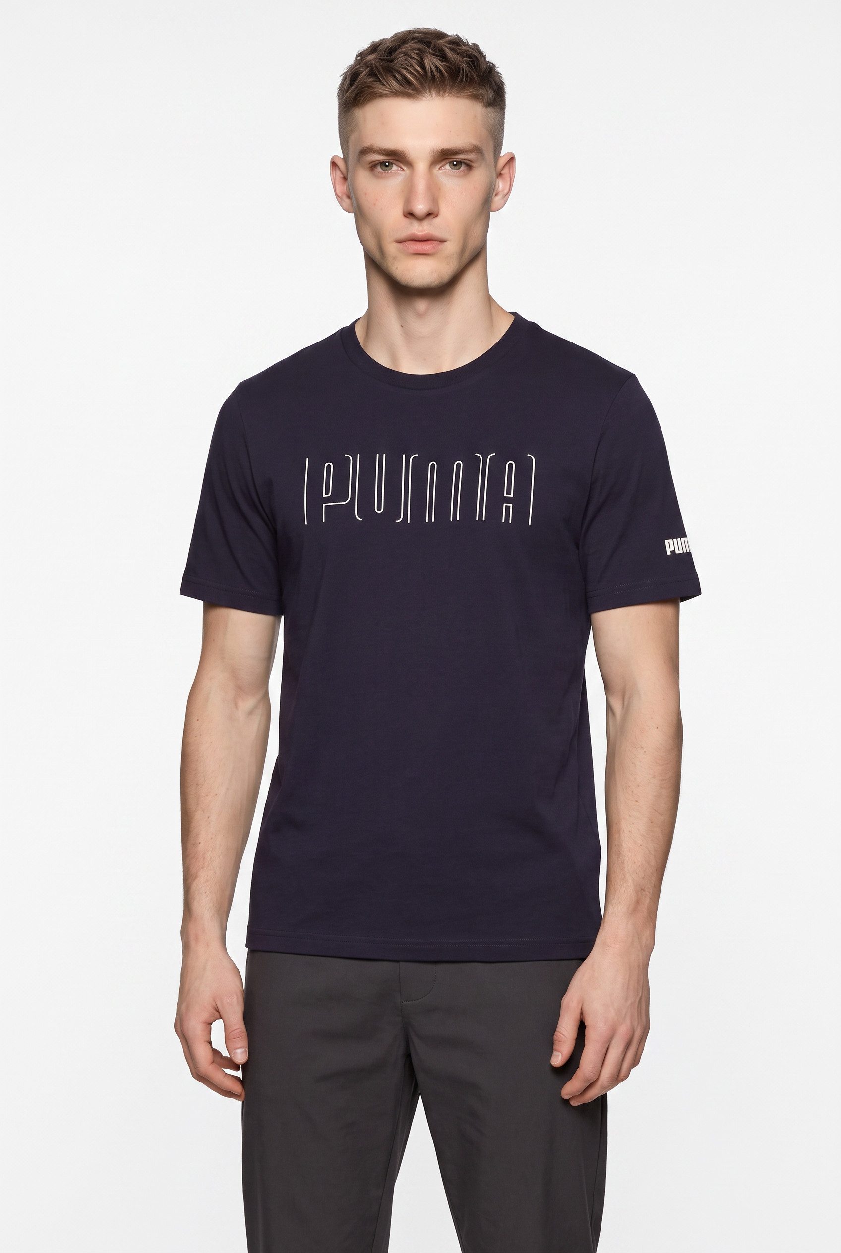 PUMA T-Shirt SPORT GRAPHIC TEE Regular Fit, Kurzarm, Grafik als Gummiprint auf Brust und Ärmeln