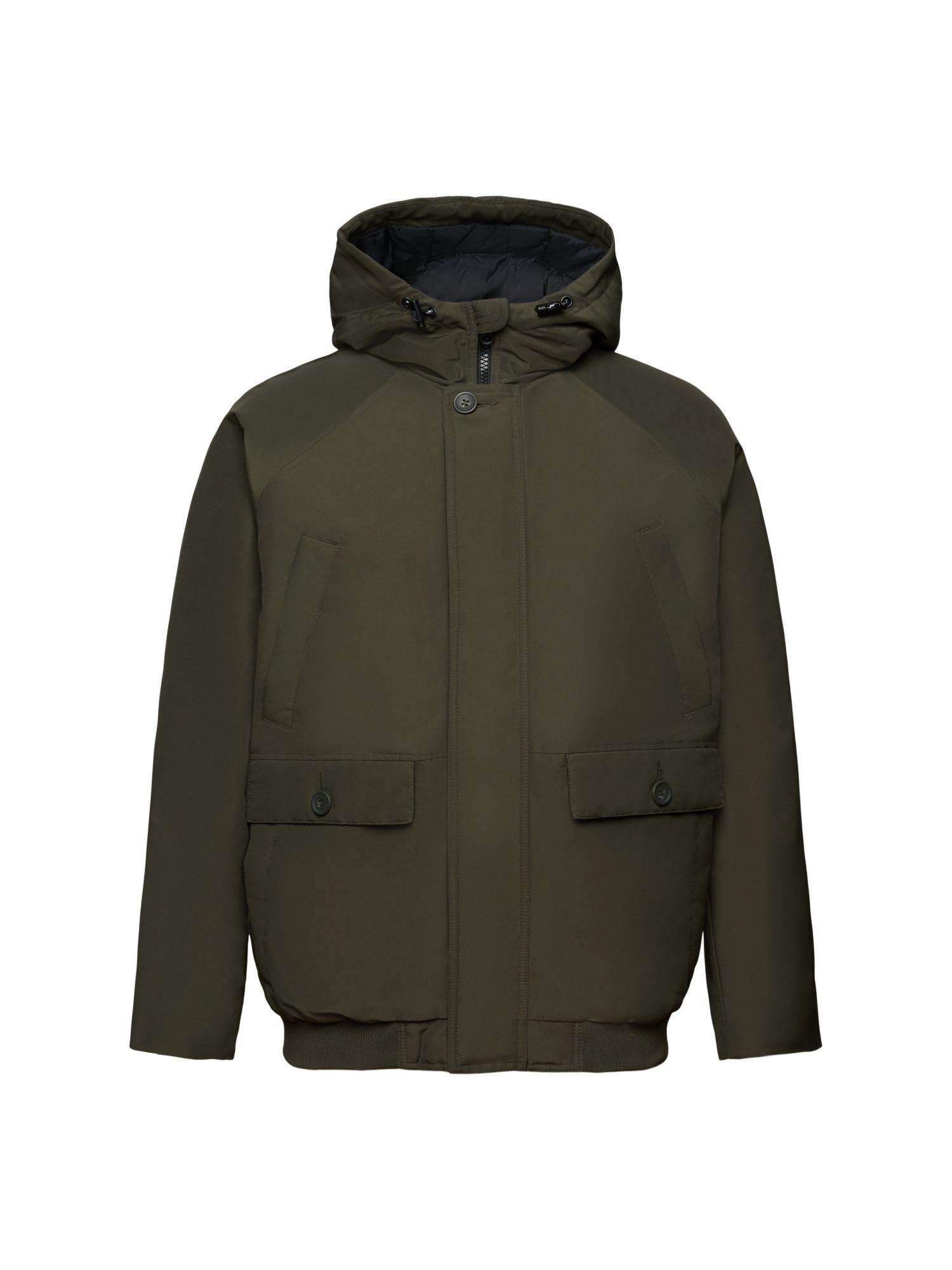 Esprit Softshelljacke Wattierte Shell-Jacke DARK KHAKI