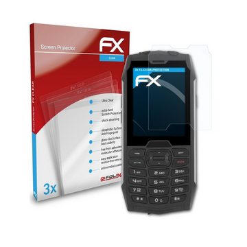 atFoliX Schutzfolie Displayschutz für myPhone Hammer 4+, (3 Folien), Ultraklar und hartbeschichtet