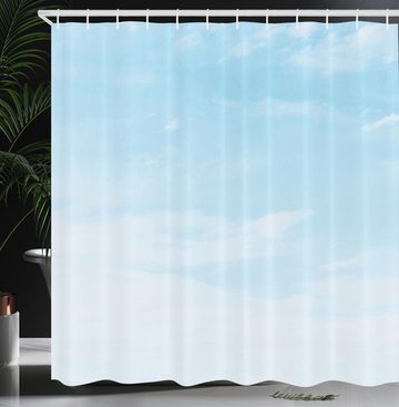 Abakuhaus Duschvorhang Moderner Digitaldruck mit 12 Haken auf Stoff Wasser Resistent Breite 175 cm, Höhe 180 cm, Hellblau Weiche Pastell Himmel-Wolken