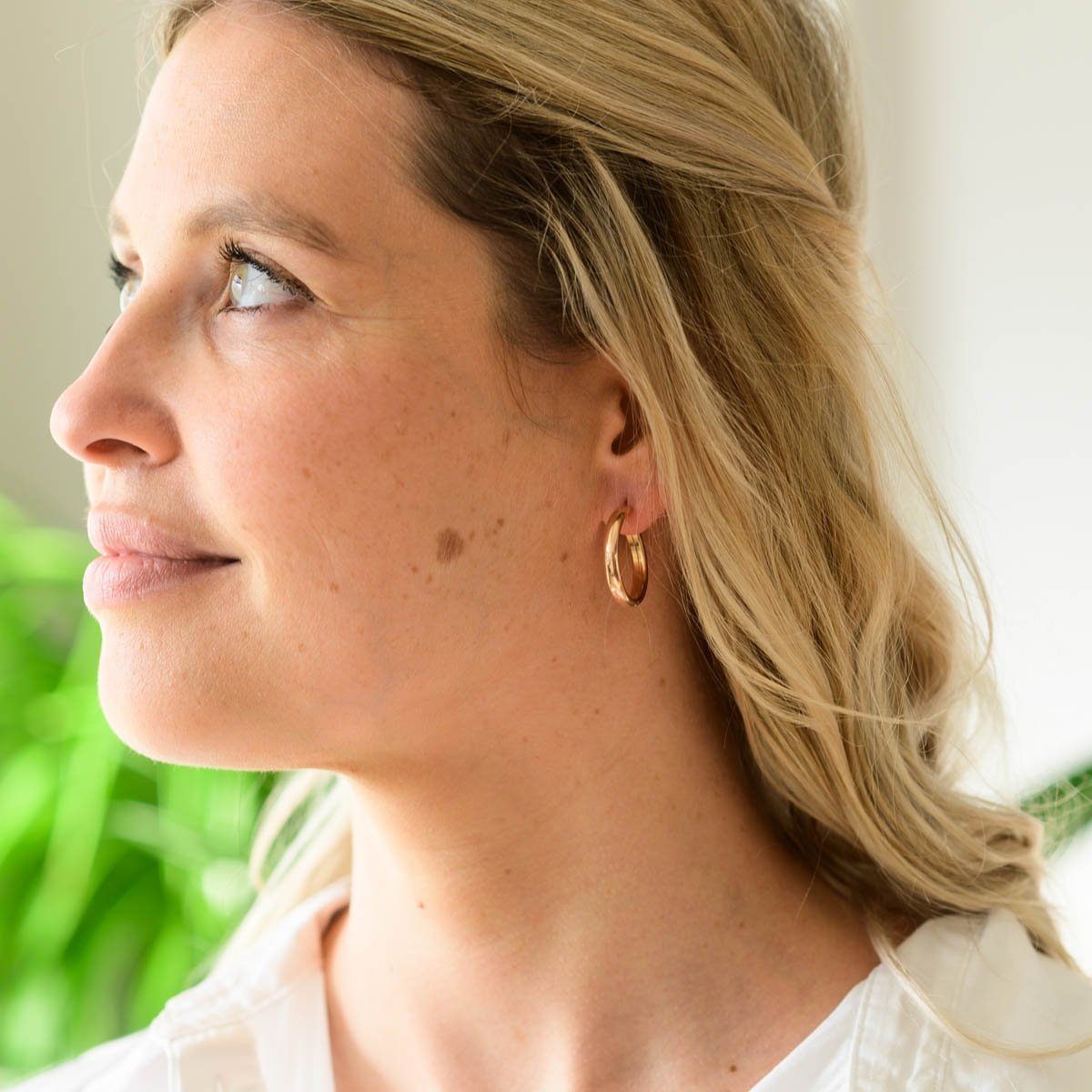 Materia Paar Creolen Damen Rosegold Ø25mm günstig online kaufen