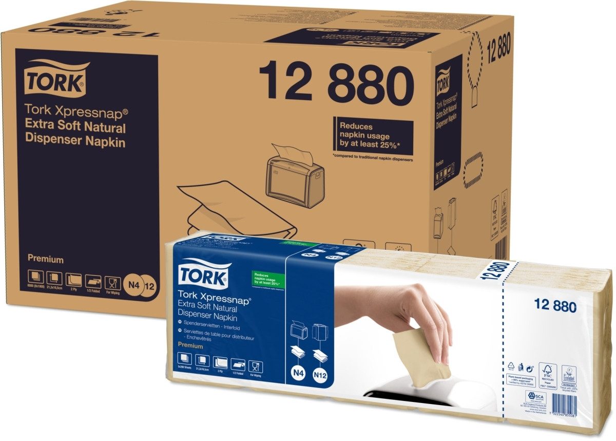 TORK Geschirr-Set Spenderservietten Xpressnap extra soft (N4-System) 16,5x21,3cm 2-lagig