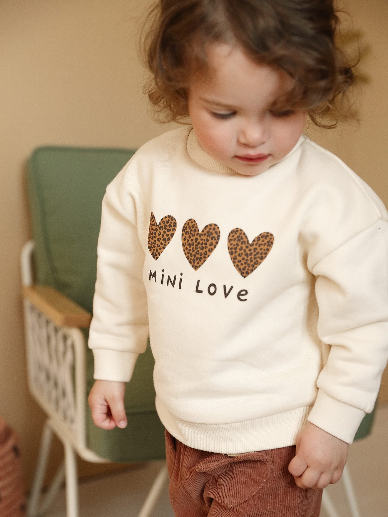 vertbaudet Sweatshirt Baby Sweatshirt mit Motiv vorn, BASIC mit Message-Print & Recycling-Polyester – Bild 5 von 5