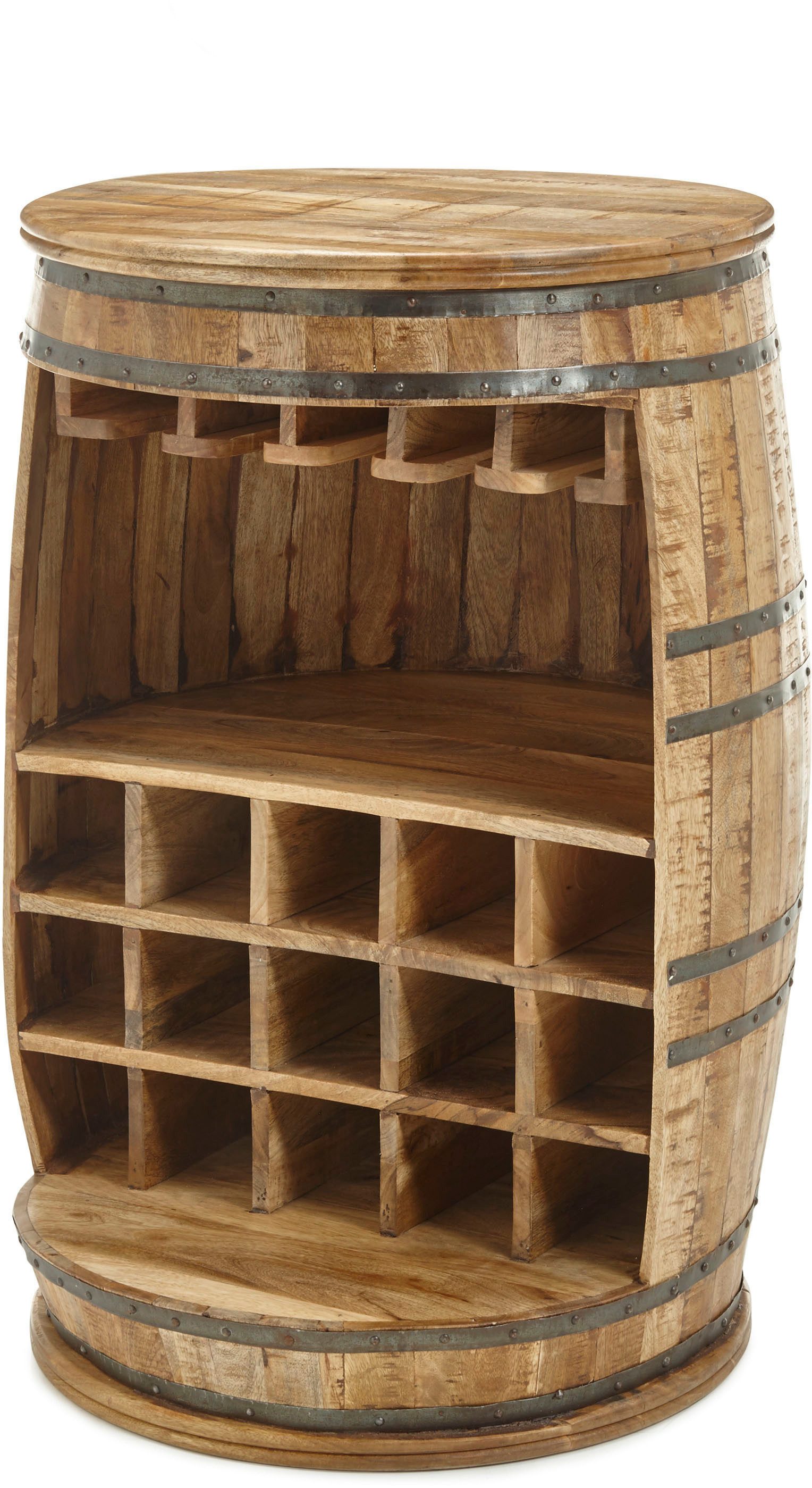 Stolkom Sp.z.o.o. Bartisch Fiasko, Massivholz Mango Wood im Vintage Style