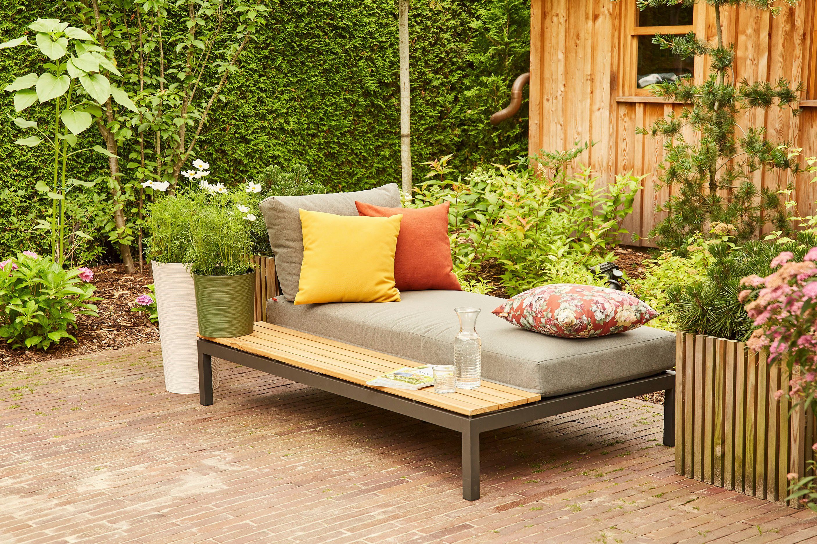 Siena Garden Gartenlounge-Set Alvida, (Set, 8-tlg), bestehend aus 2 Liegen  und 4 Kissen