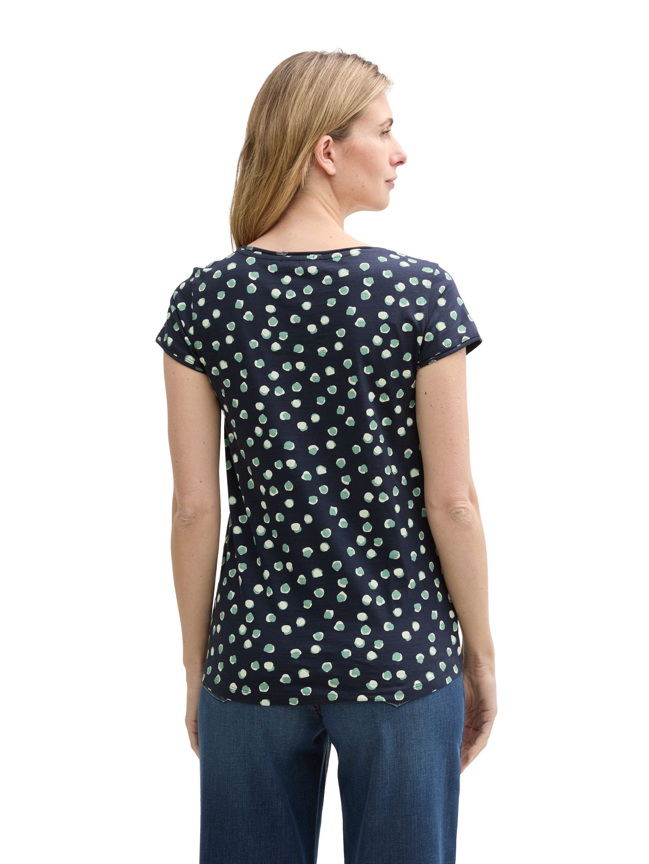 TOM TAILOR T-Shirt mit All-Over Print günstig online kaufen
