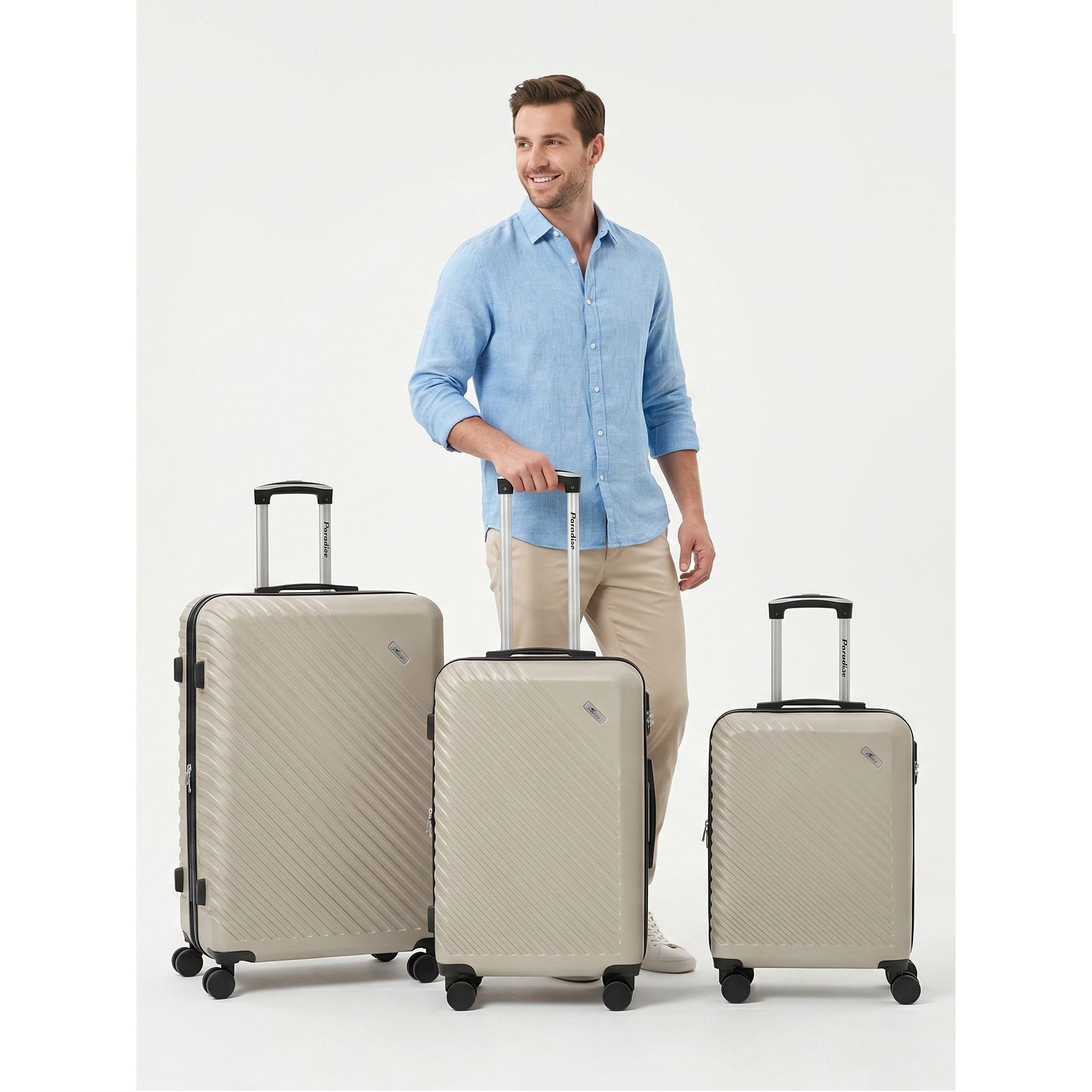 CHECK.IN® Trolleyset Paradise 2.0, 4 Rollen, (3-teilig, 3 tlg), ABS