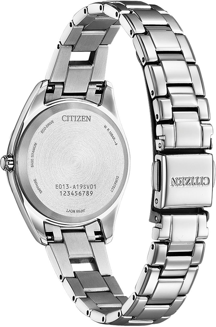 Citizen Solaruhr EW2601-81M, Armbanduhr, Damenuhr, Titan, Datum, Saphirglas