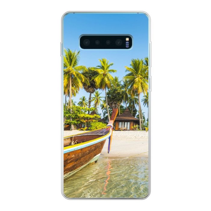 MuchoWow Handyhülle Strand - Kajak - Sommer Phone Case Handyhülle Samsung Galaxy S10 Lite Silikon Schutzhülle