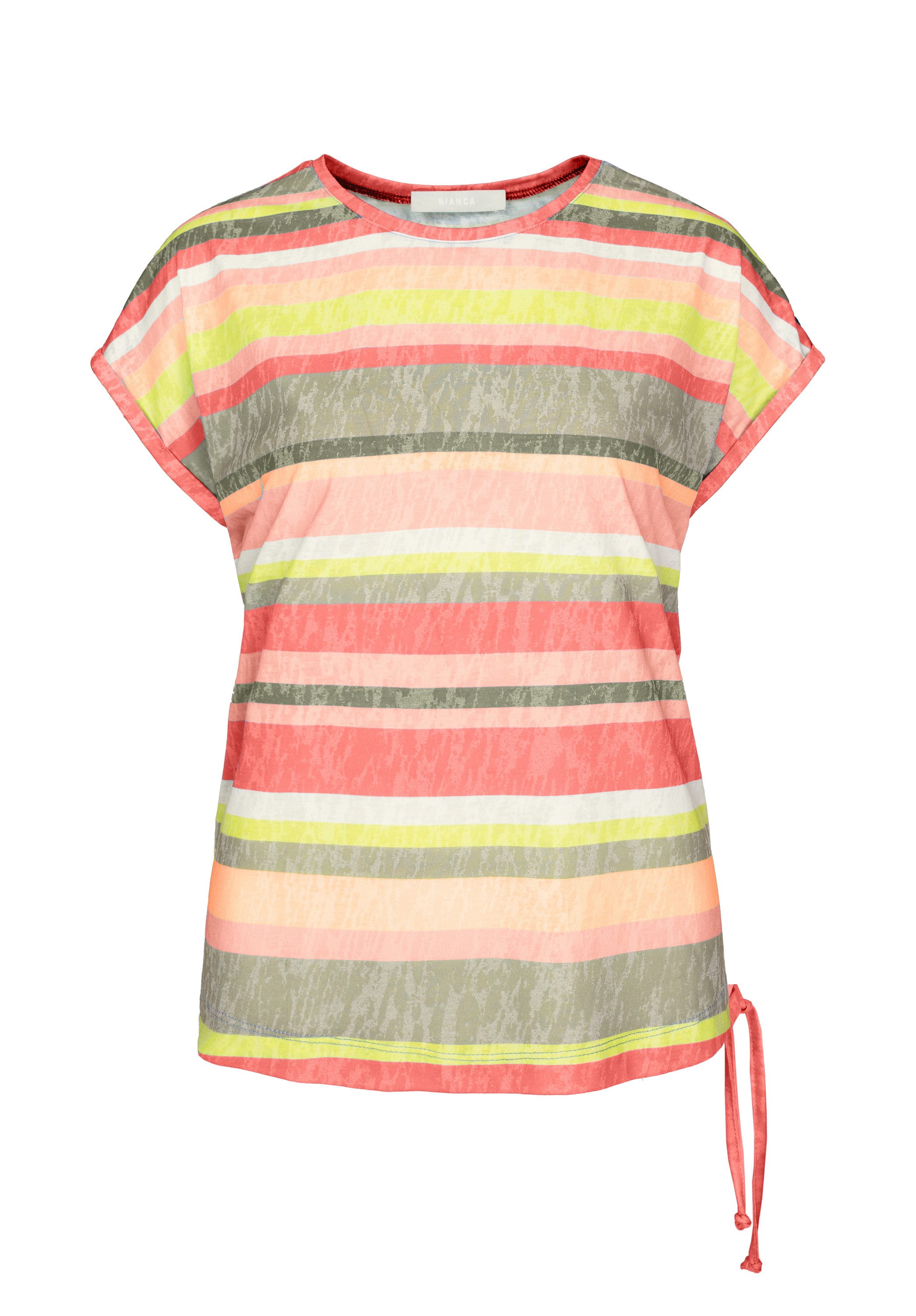 bianca Rundhalsshirt JULIE mit modernem Streifendessin günstig online kaufen