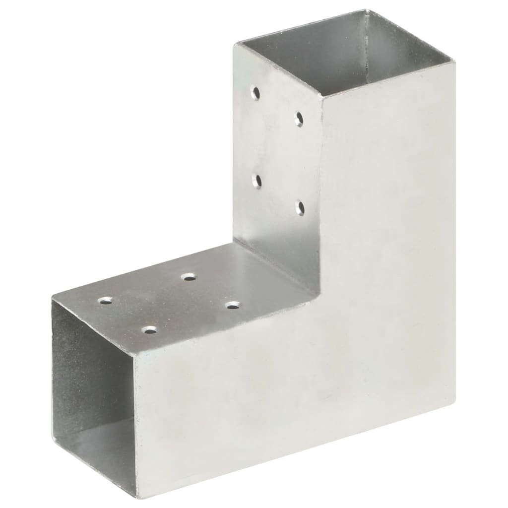 vidaXL Zaunpfosten Pfostenverbinder L-Form Verzinktes Metall 71 x 71 mm, (1-St)