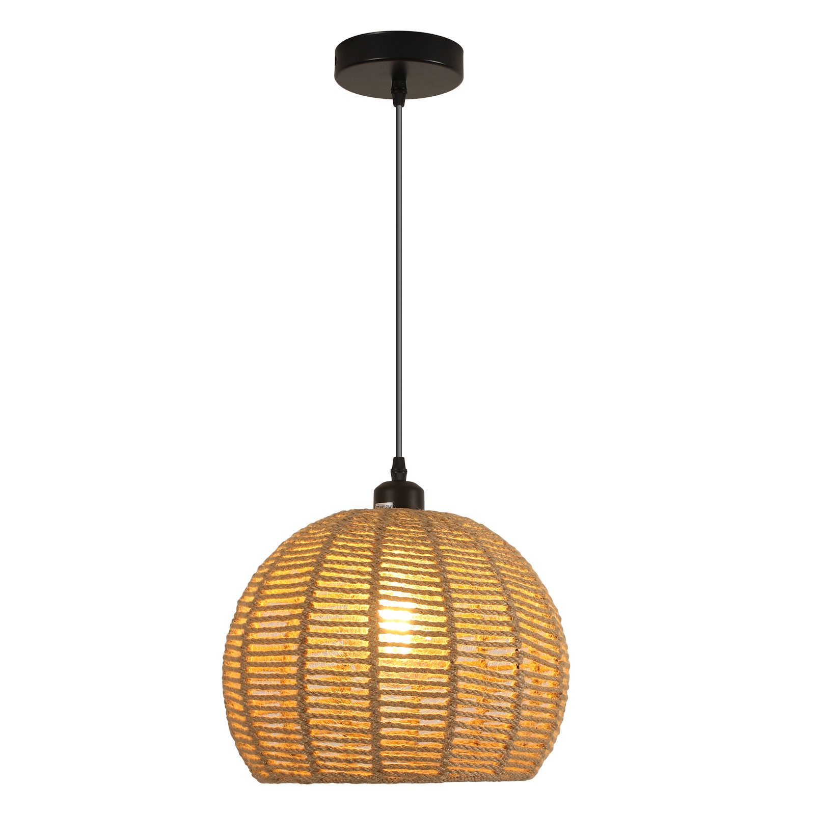 Riserva Hängeleuchte Hängelampe aus Juteseil Ø30cm E27 Pendelleuchte Boho Stil