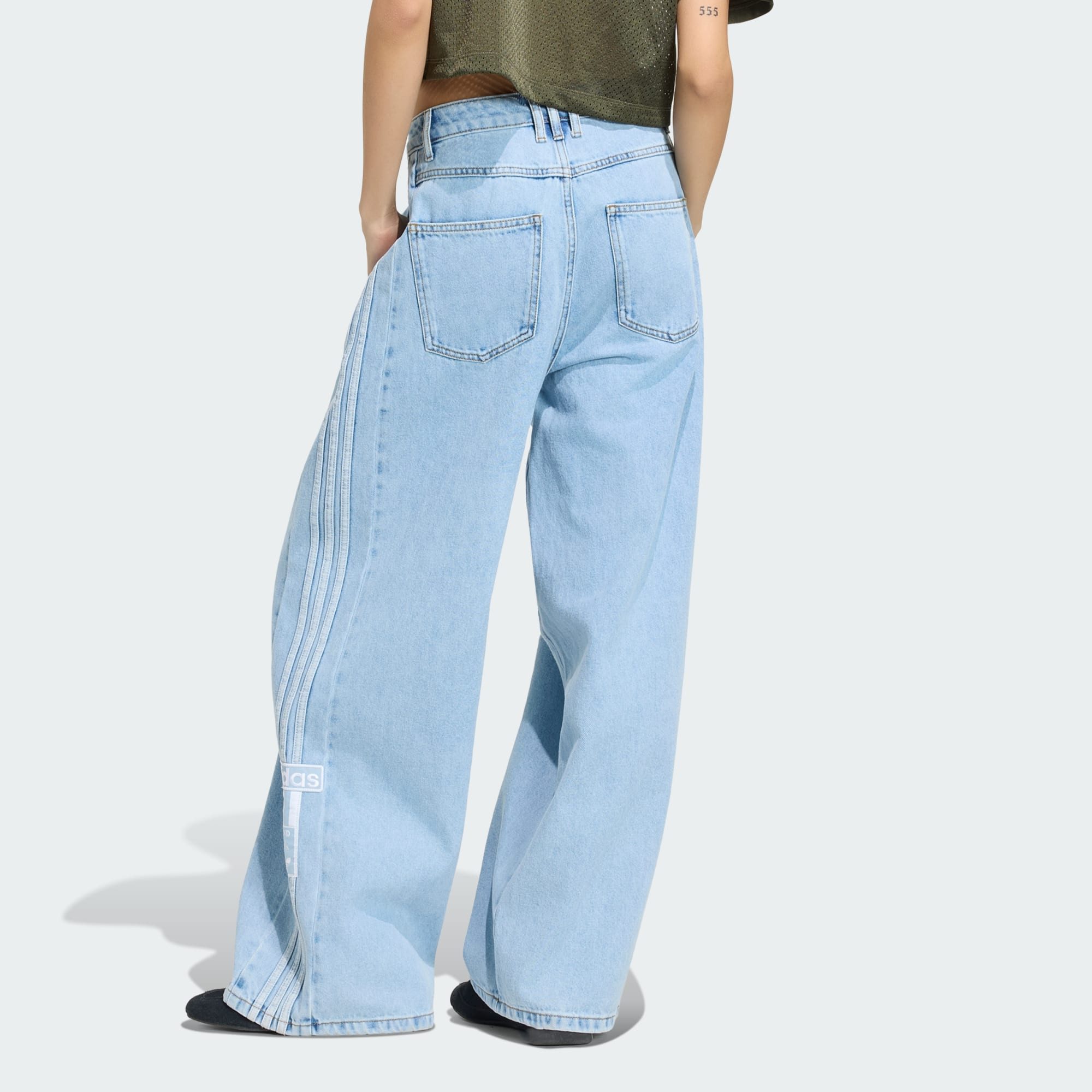 adidas Originals Loose-fit-Jeans ADIBREAK JEANS, WEITES BEIN, MITTELHOHER BUND (1-tlg)