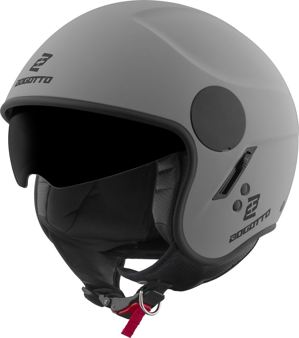 Bogotto Motorradhelm H595 SPN Jethelm, Herausnehmbares Innenfutter,integriertes Sonnenvisier