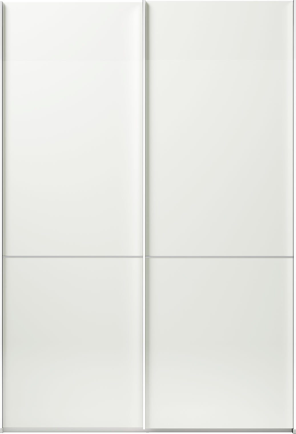 Musterring Schwebetürenschrank Imola W inkl. Einlegeböden und Kleiderstangen, mit Glastüren und Aufleistungen