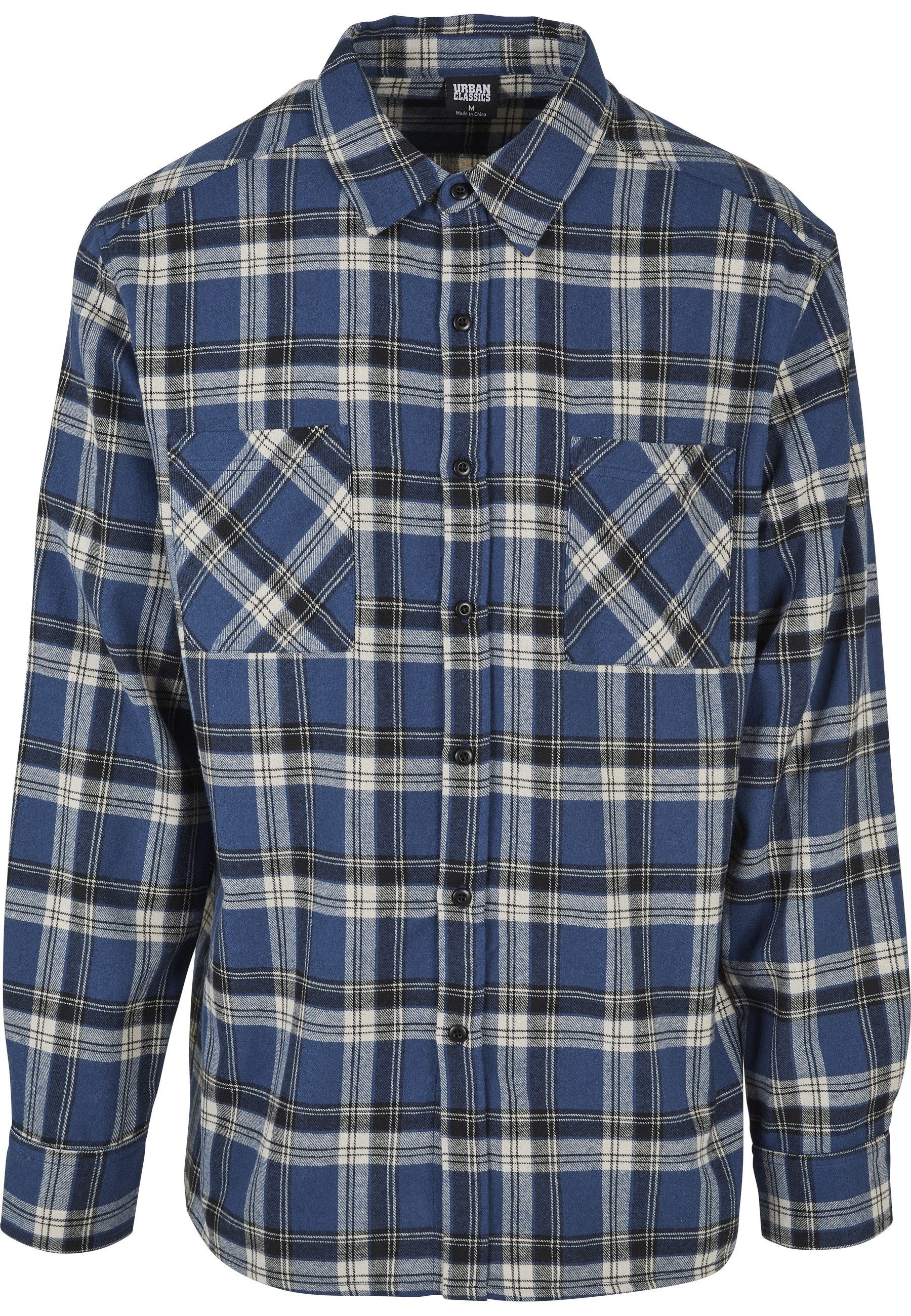 URBAN CLASSICS Kurzarmshirt Urban Classics Herren Lake Check Shirt (1-tlg)