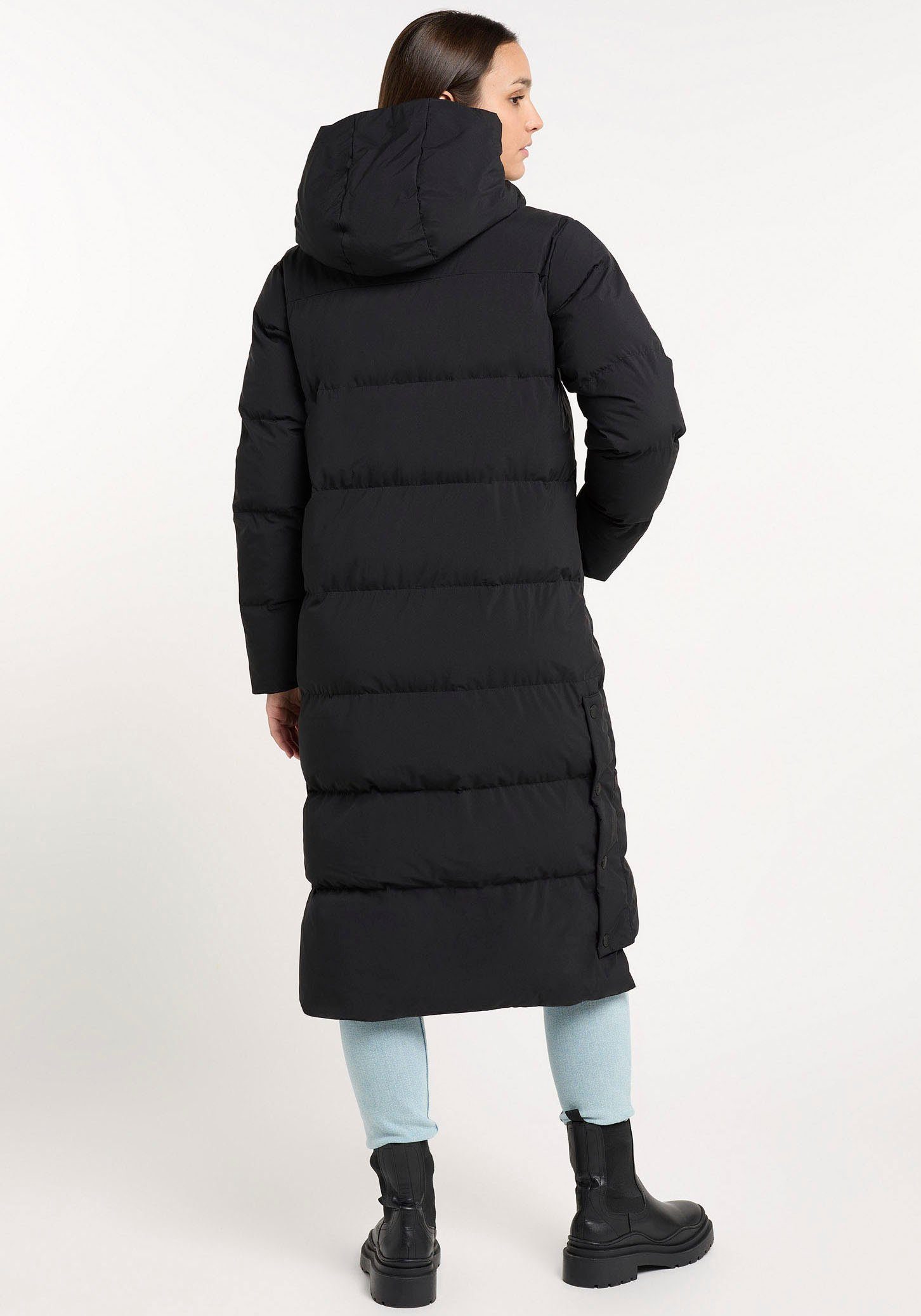 LONG COAT Ragwear BLACK Steppmantel PATRISE