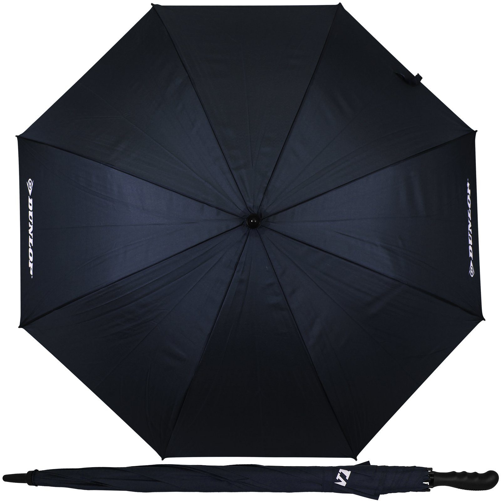 Dunlop Stockregenschirm Regenschirm 130cm Farbwahl XXL Partnerschirm Stockschirm, Paarregenschirm Paar 2 Personen Doppelregenschirm Familienschirm Blau