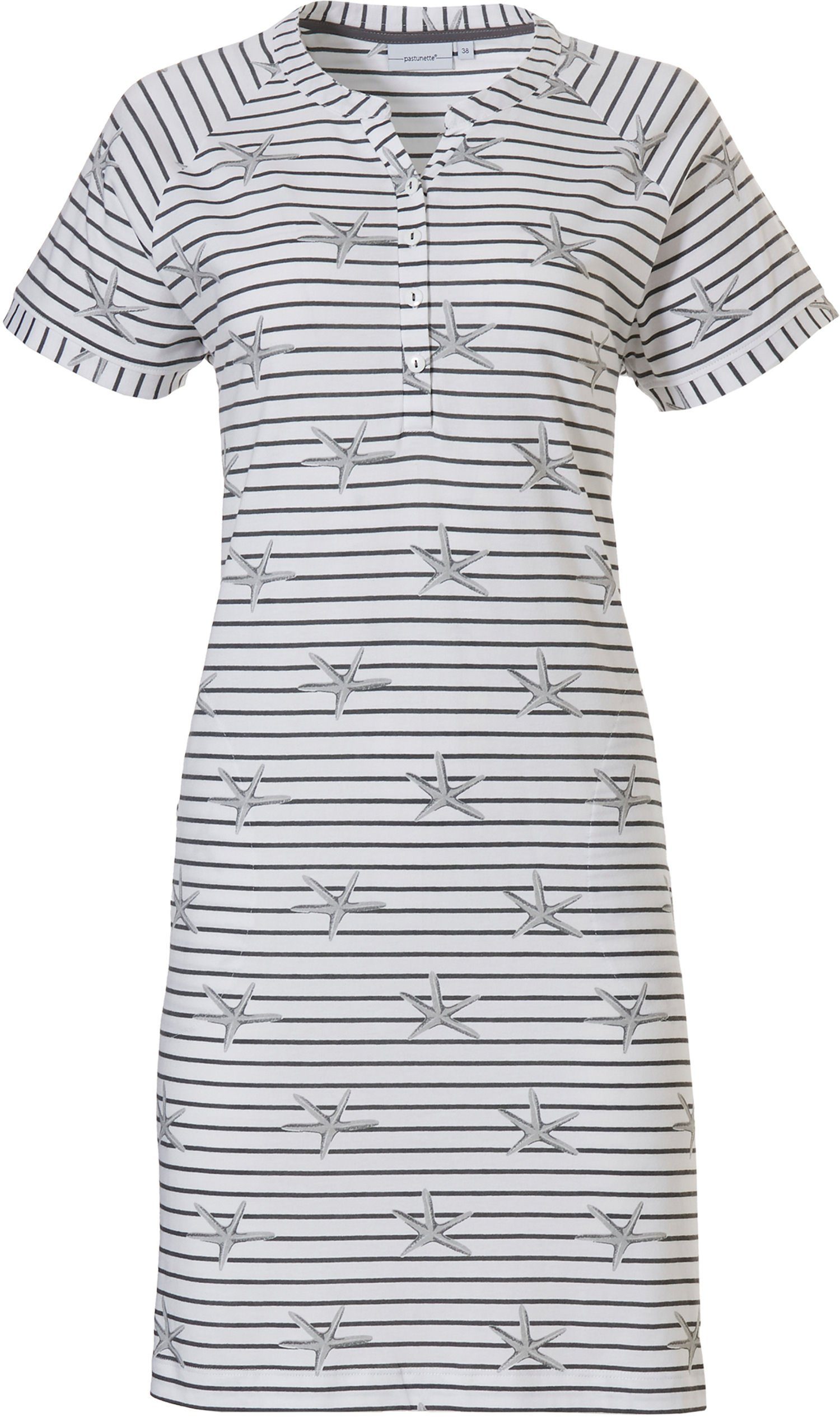 Pastunette Nachthemd Damen Nachthemd Kurzarm (1-tlg) Baumwolle | Nachthemden