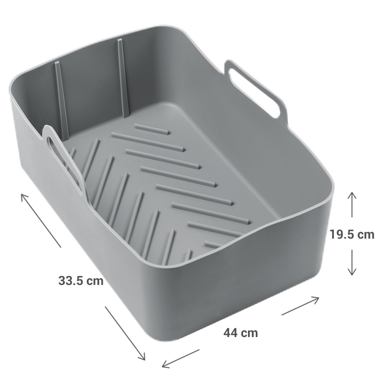 Casativo Silikonform Silikon Form für Heißluftfritteuse antihaft hitzebeständig 20x12,7x7cm, (2-tlg), Silikon-Airfryerform 4,5L, rechteckig, BPA-frei, 20x12,7x7 cm