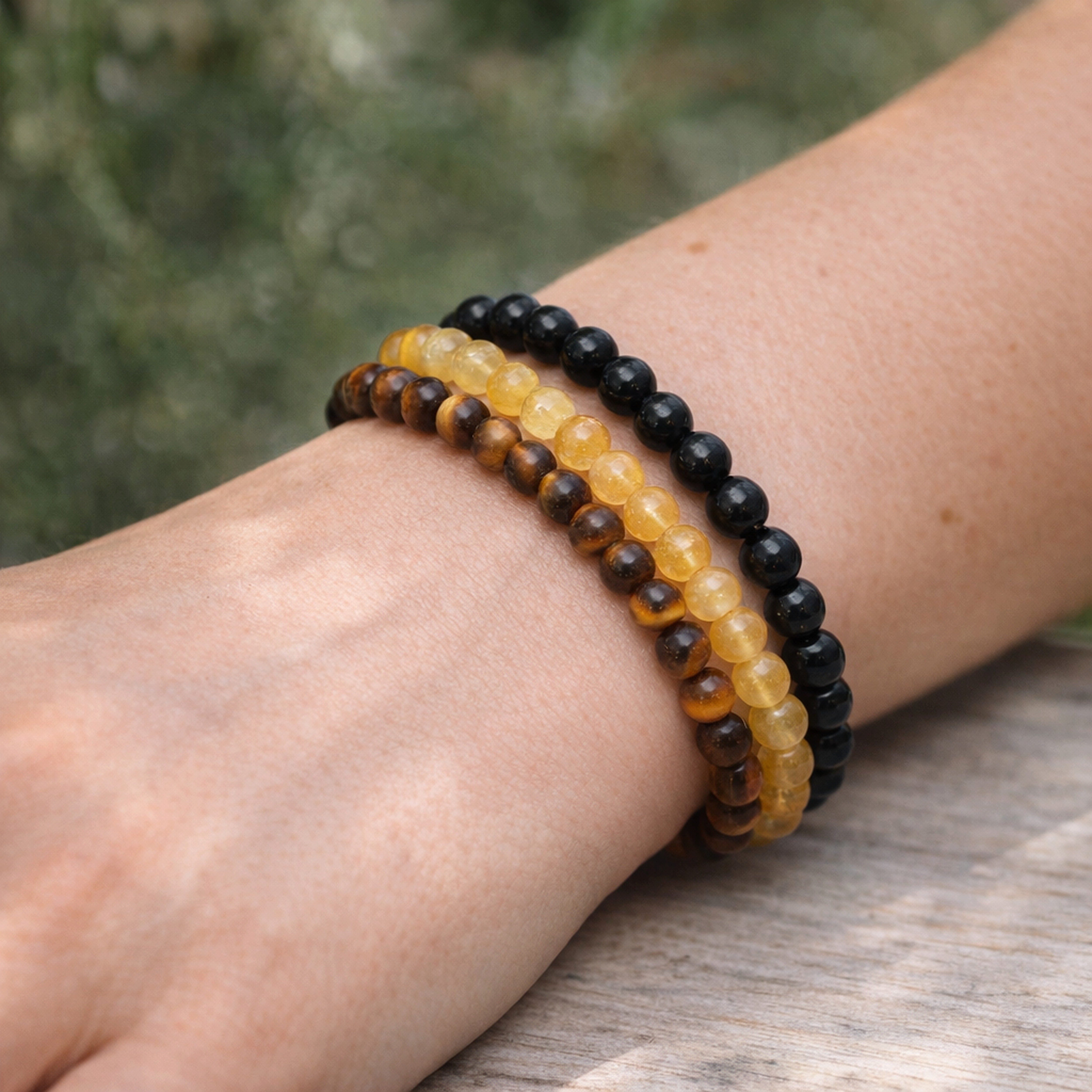 Lebensquelle Plus Armband Tigerauge Mini-Kugelarmband, 4 mm – Bild 5 von 5