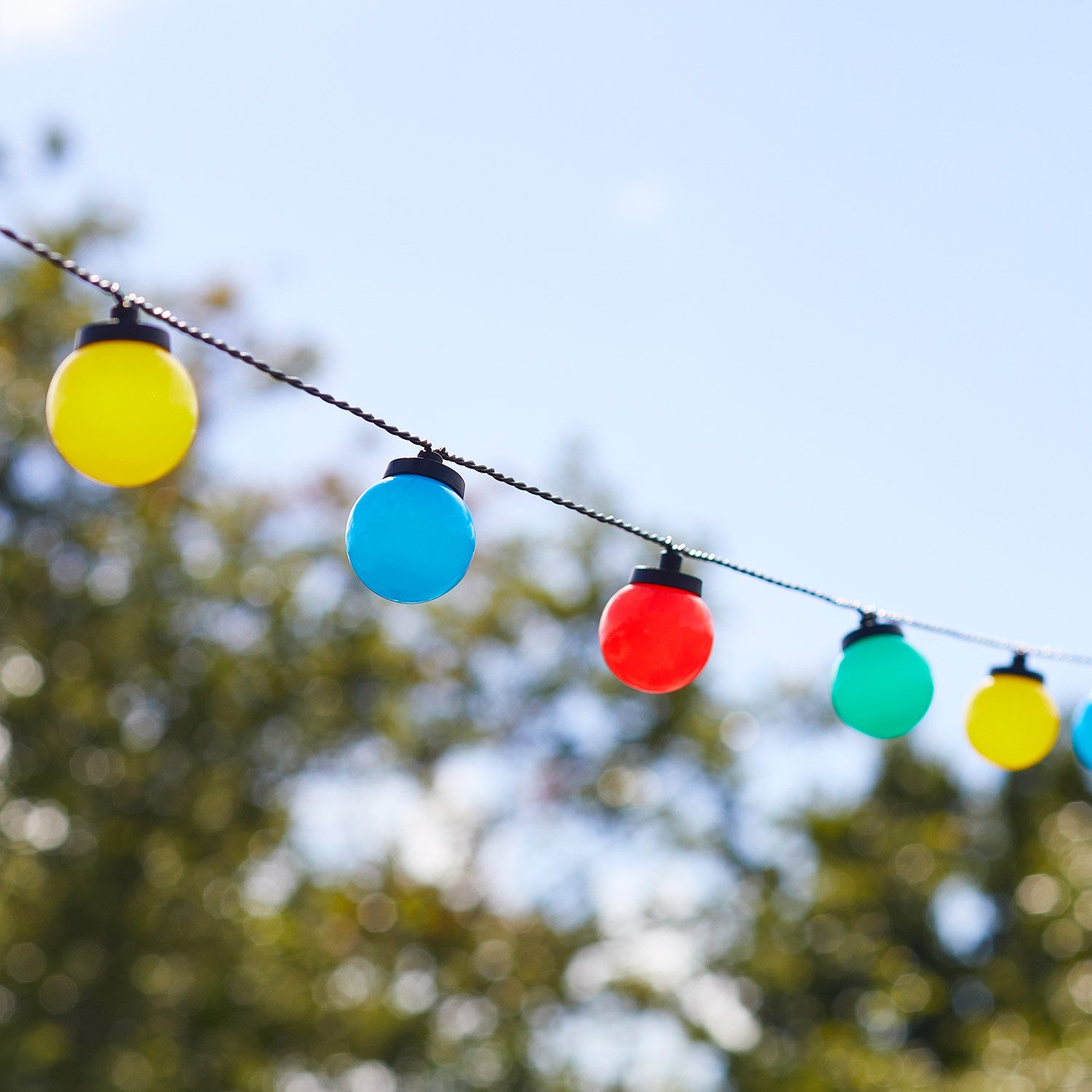 Lights4fun LED-Lichterkette 30er Festival Party Lichterkette bunt