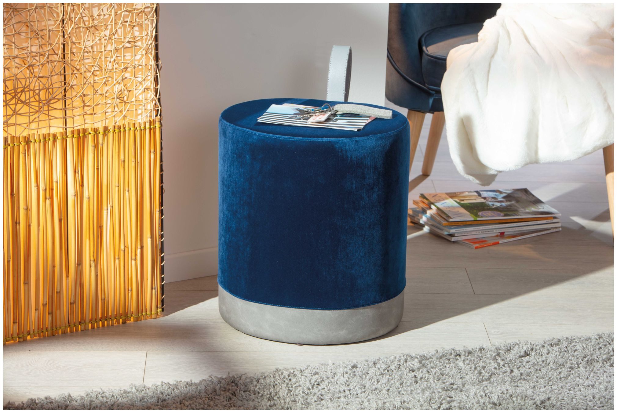 FURNARO Hocker, Sitzhocker Textil