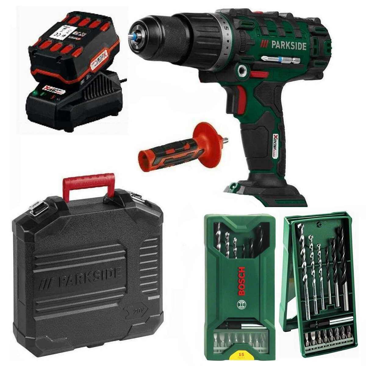 Parkside Akku-Schlagbohrschrauber 20V Schlagbohrschrauber PSBSA 20-Li C3 Ak günstig online kaufen