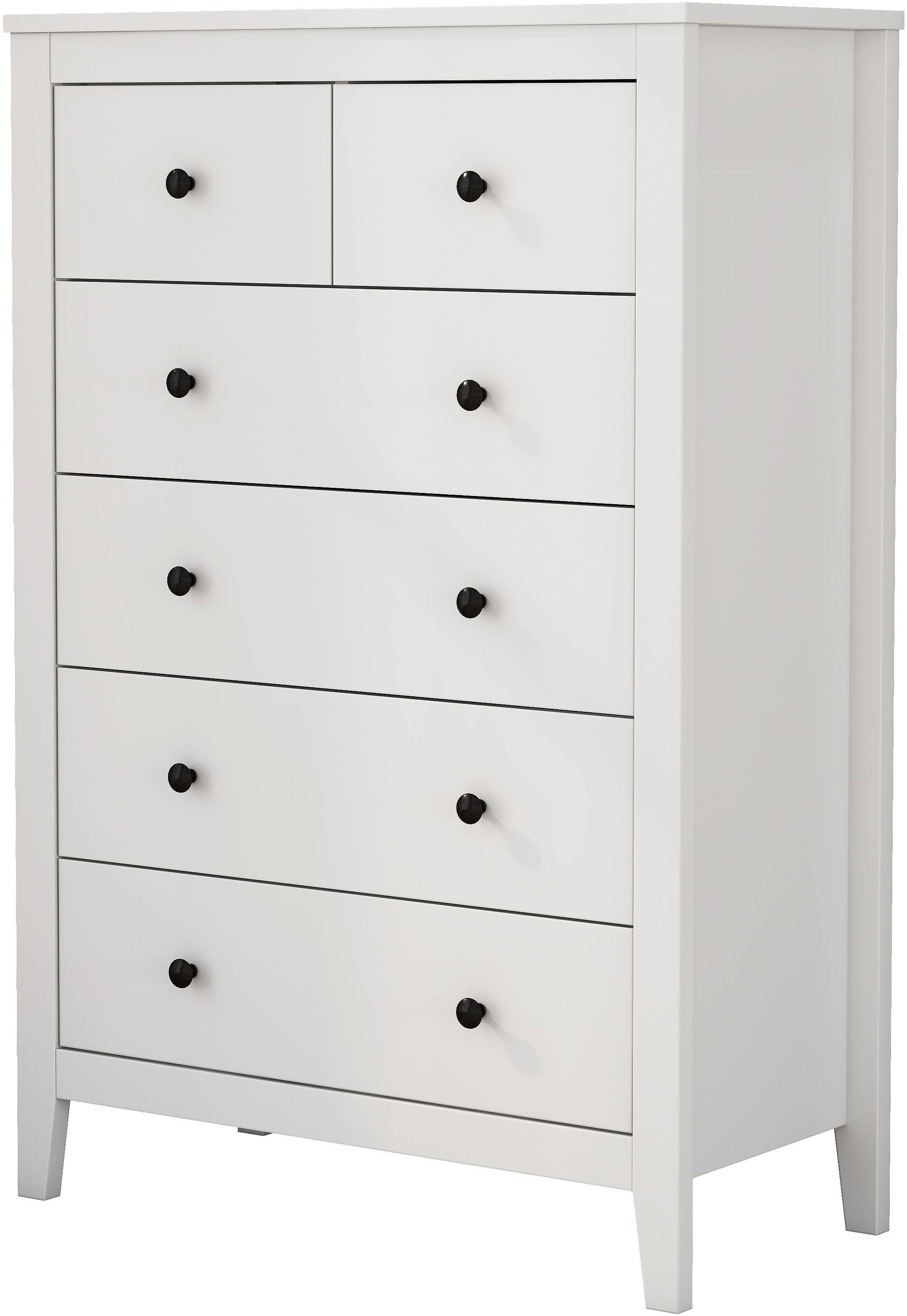 OTTO home Kommode Avelin, Melaminoberfläche, schwarze Metallgriffe, Breite 80 cm