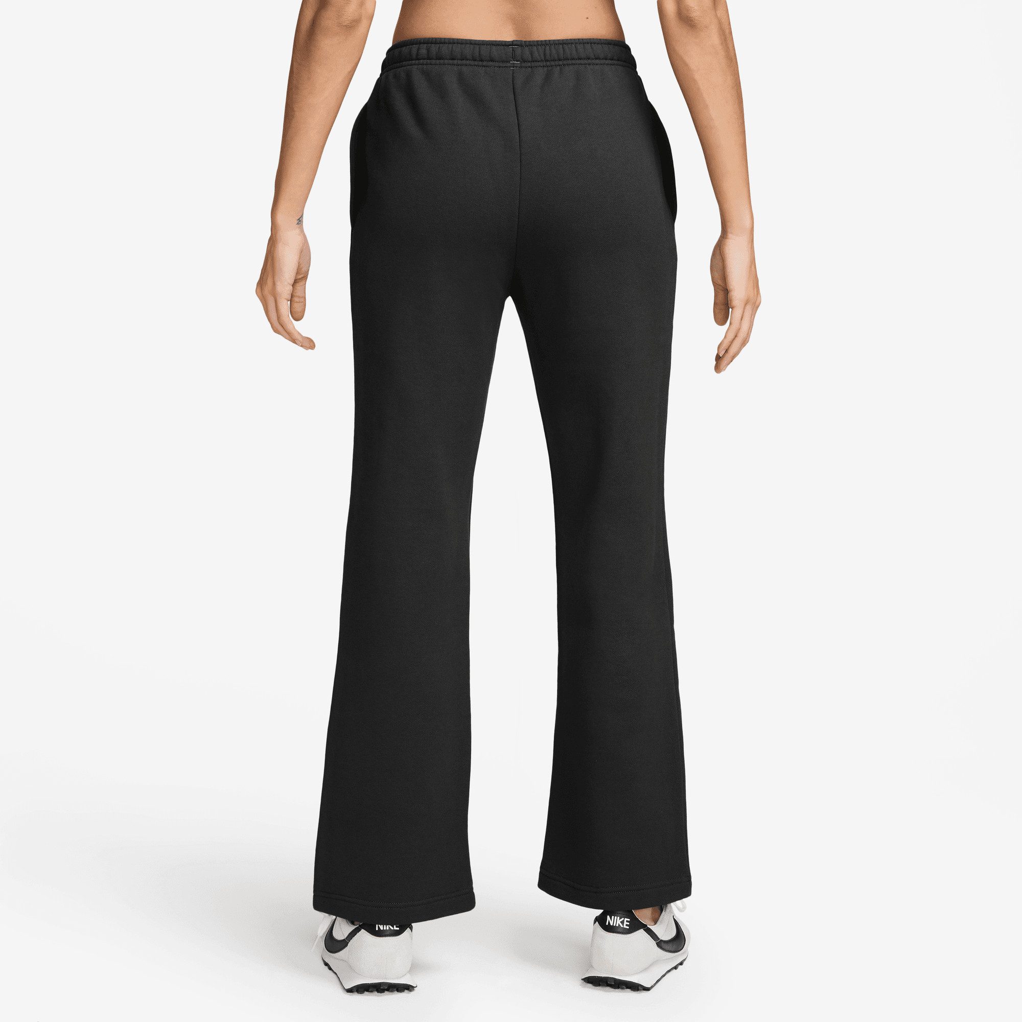 Nike Sportswear Sporthose W NK STDO FLC MW MR STD OH PNT weites Bein, aus Baumwolle und Polyester