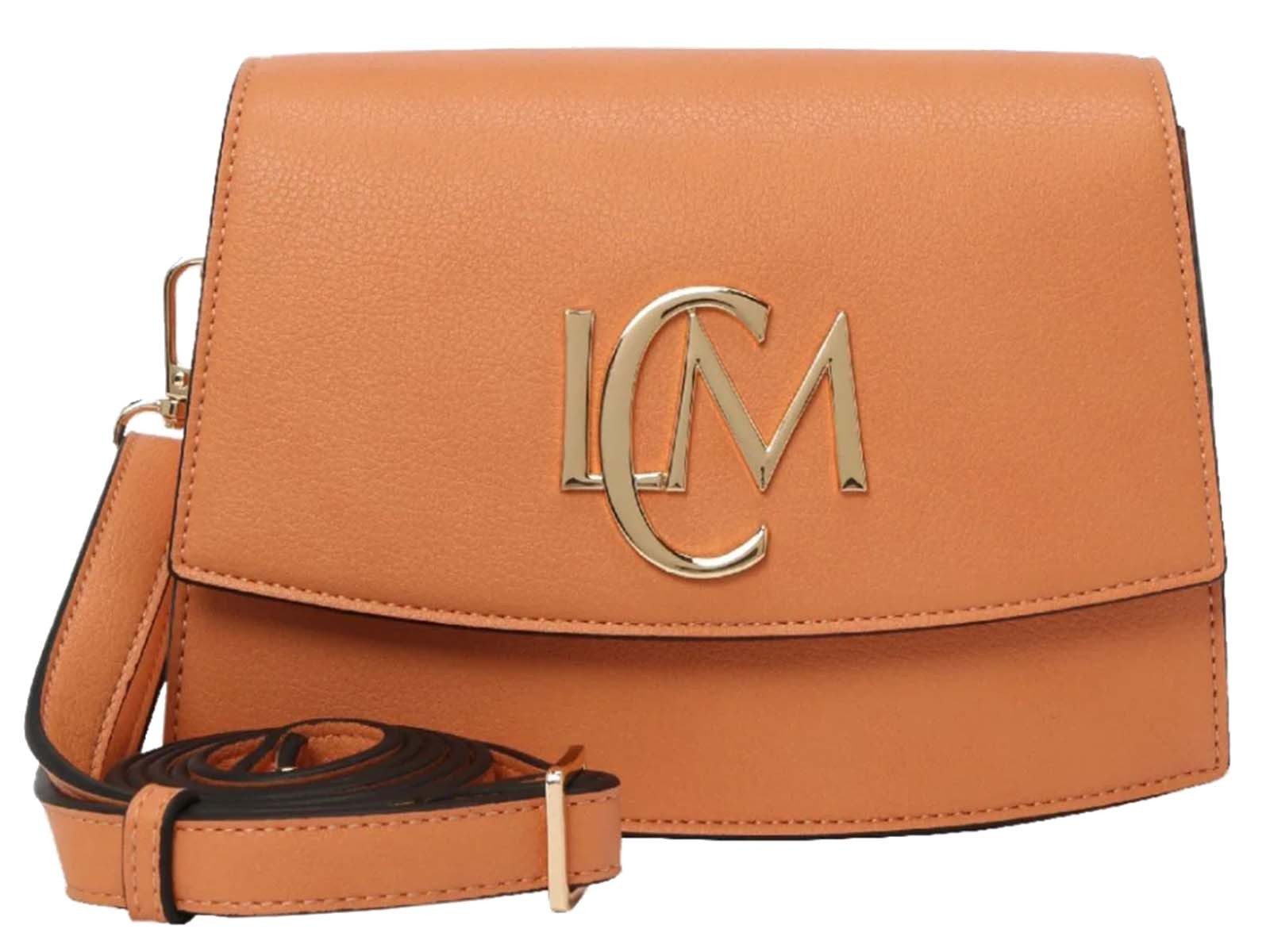 L. CREDI Umhängetasche L.CREDI Damen-Flap-Bag LAURETTA Umhängetasche mit großem LCM Emblem