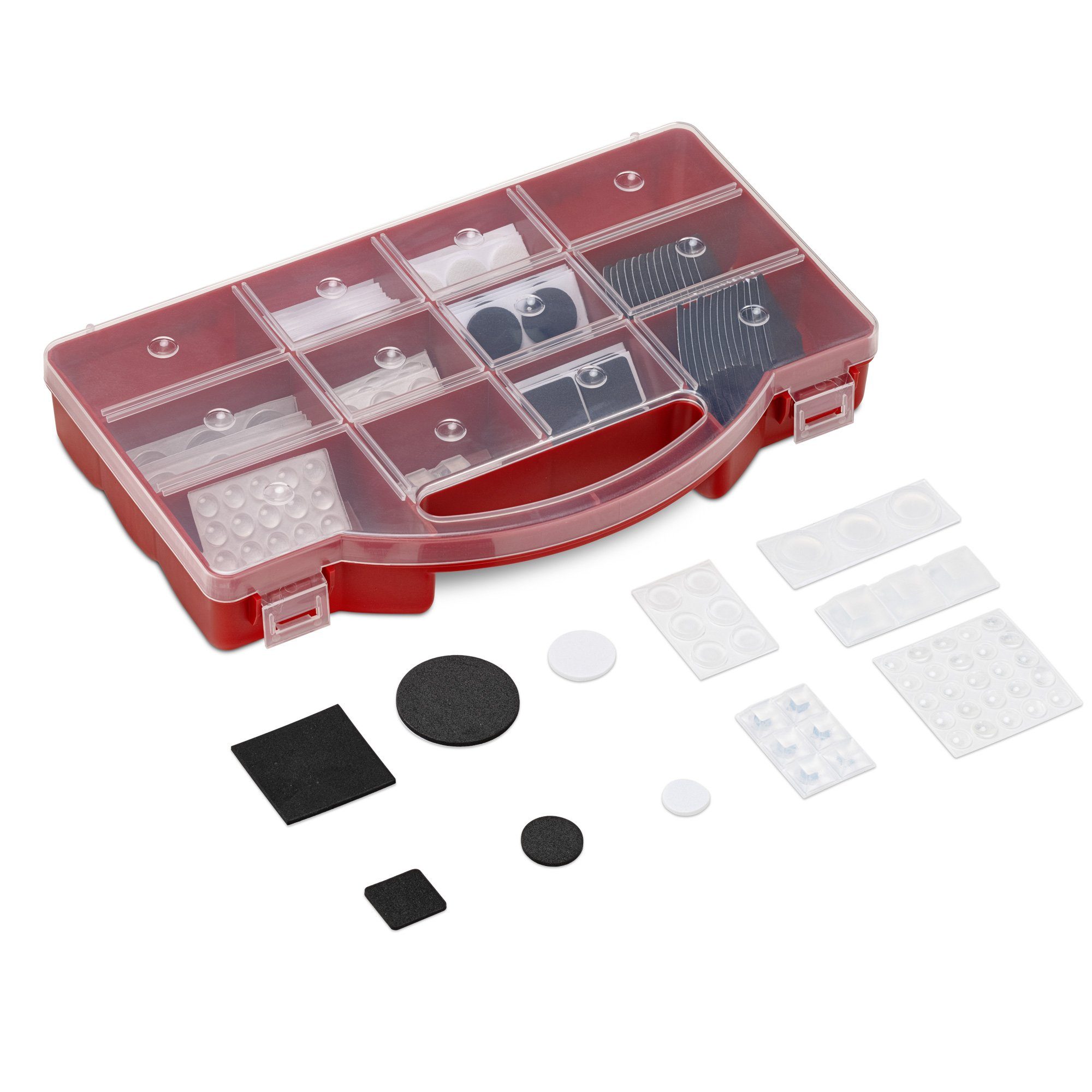 Möbelfuß Elastik- und Schaumstoffpuffer selbstklebend - Puffer Set 240-teilig